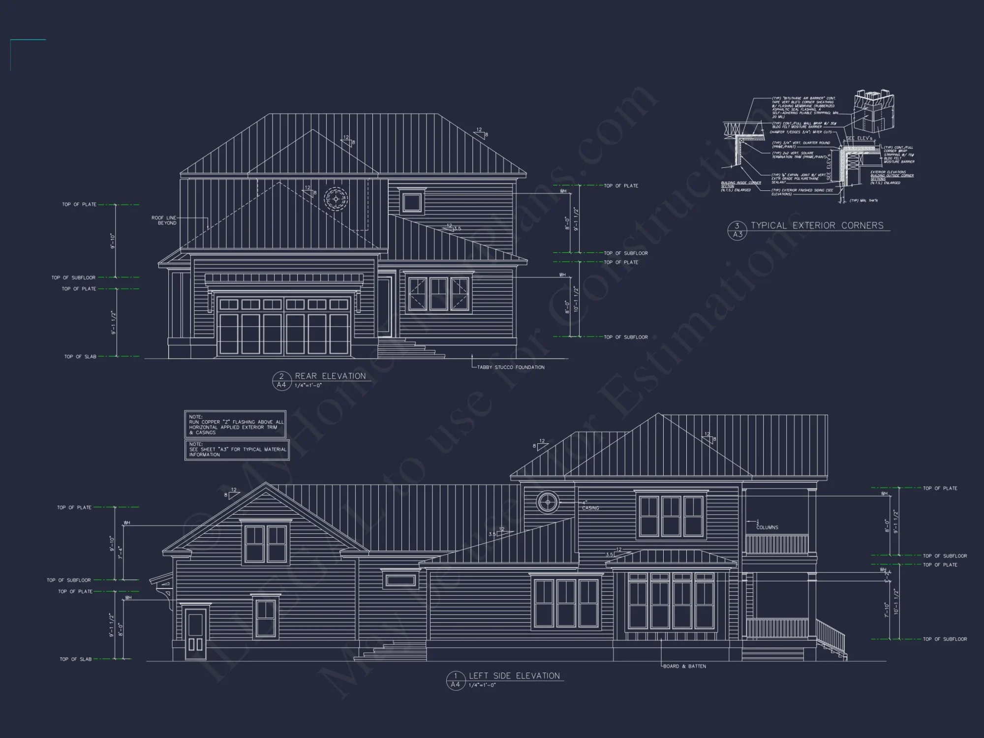 Bright Beach house Plan with Detailed Blueprint Design