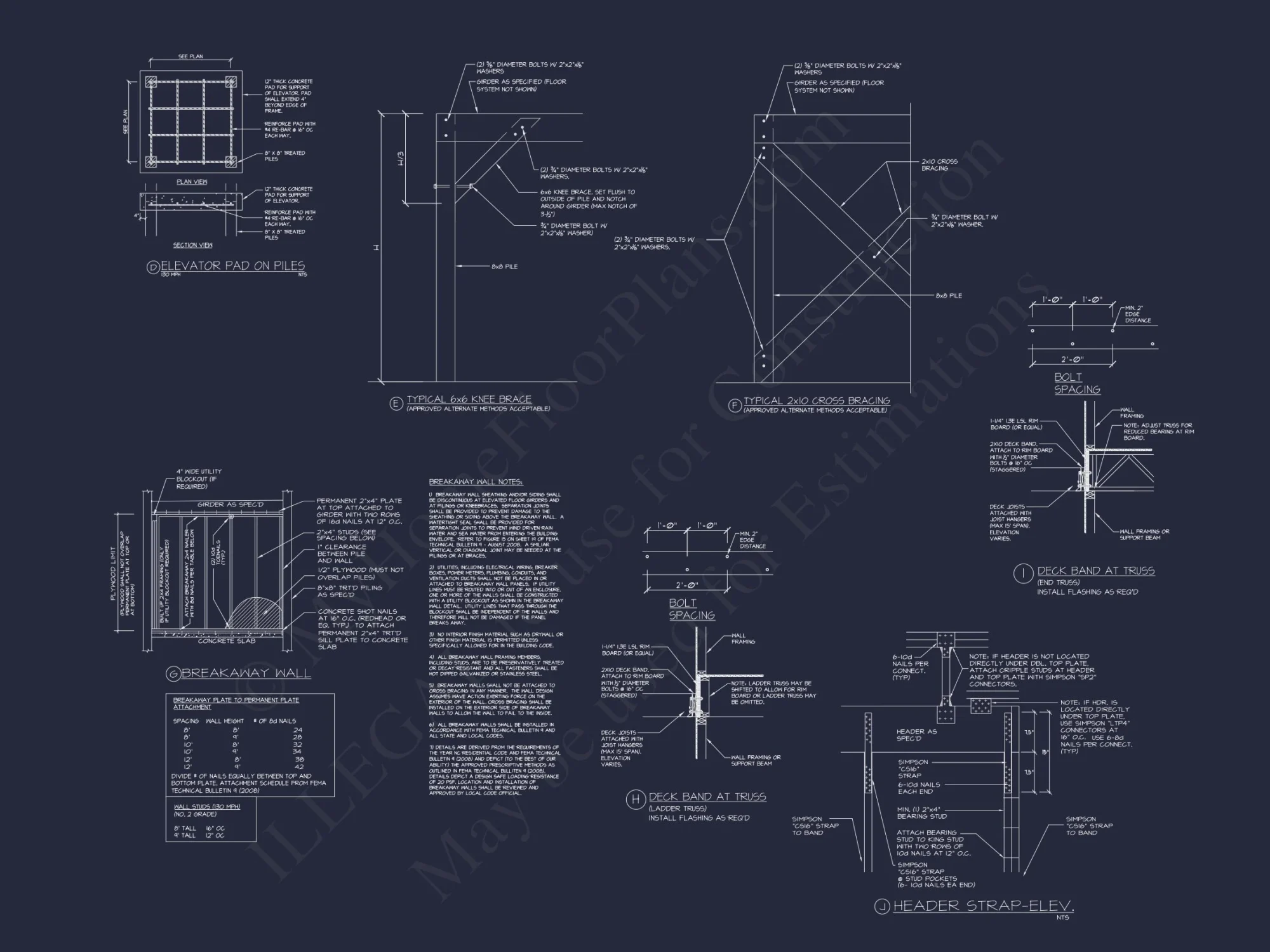 Beautiful 3-Story Coastal house Plan with CAD Blueprints
