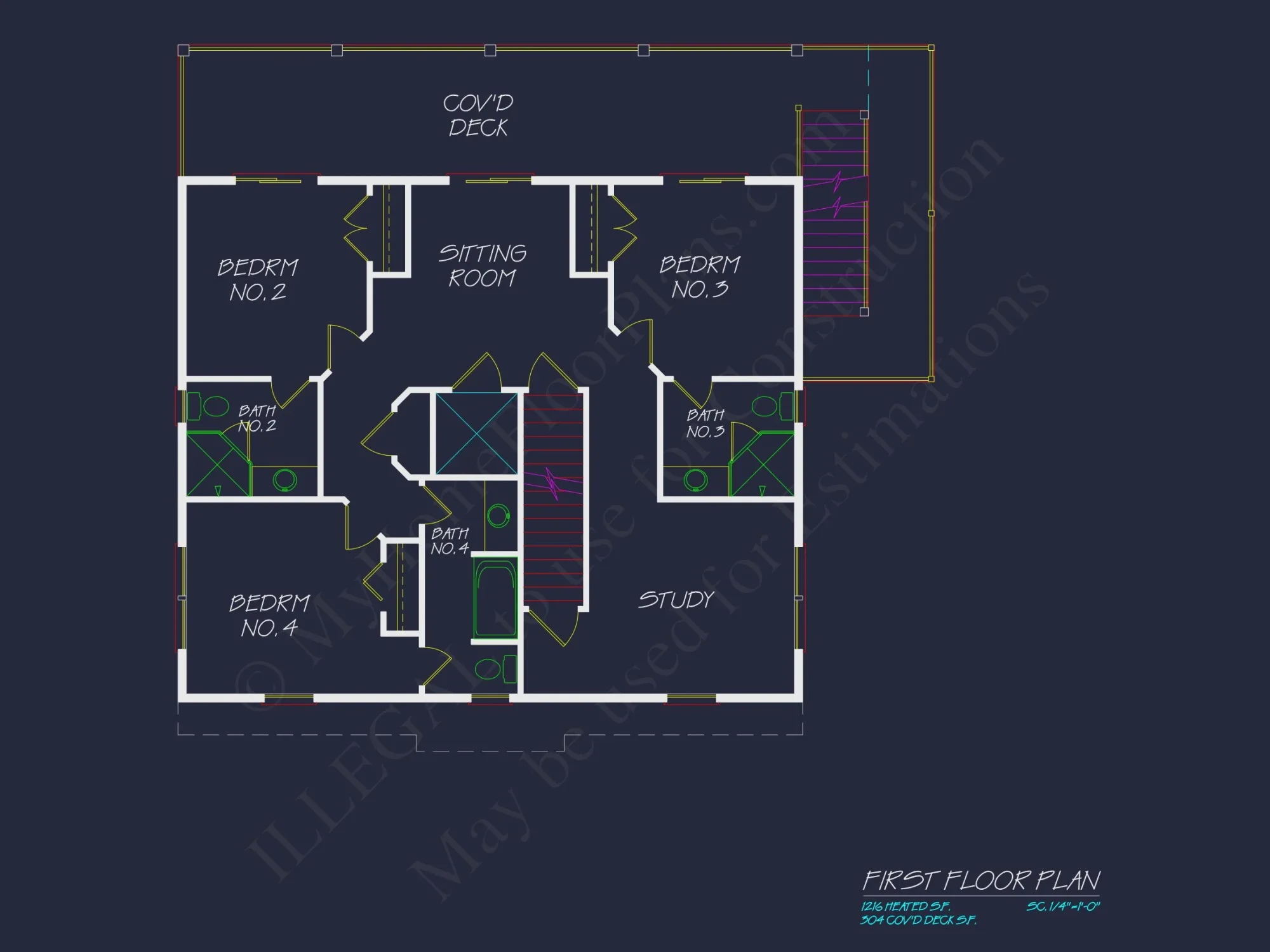 Beautiful 3-Story Coastal house Plan with CAD Blueprints