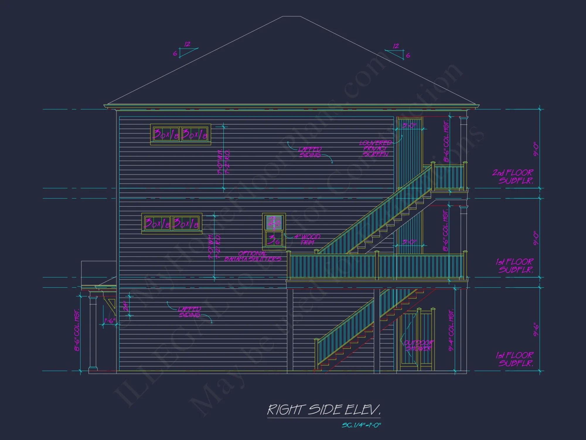Beautiful 3-Story Coastal house Plan with CAD Blueprints