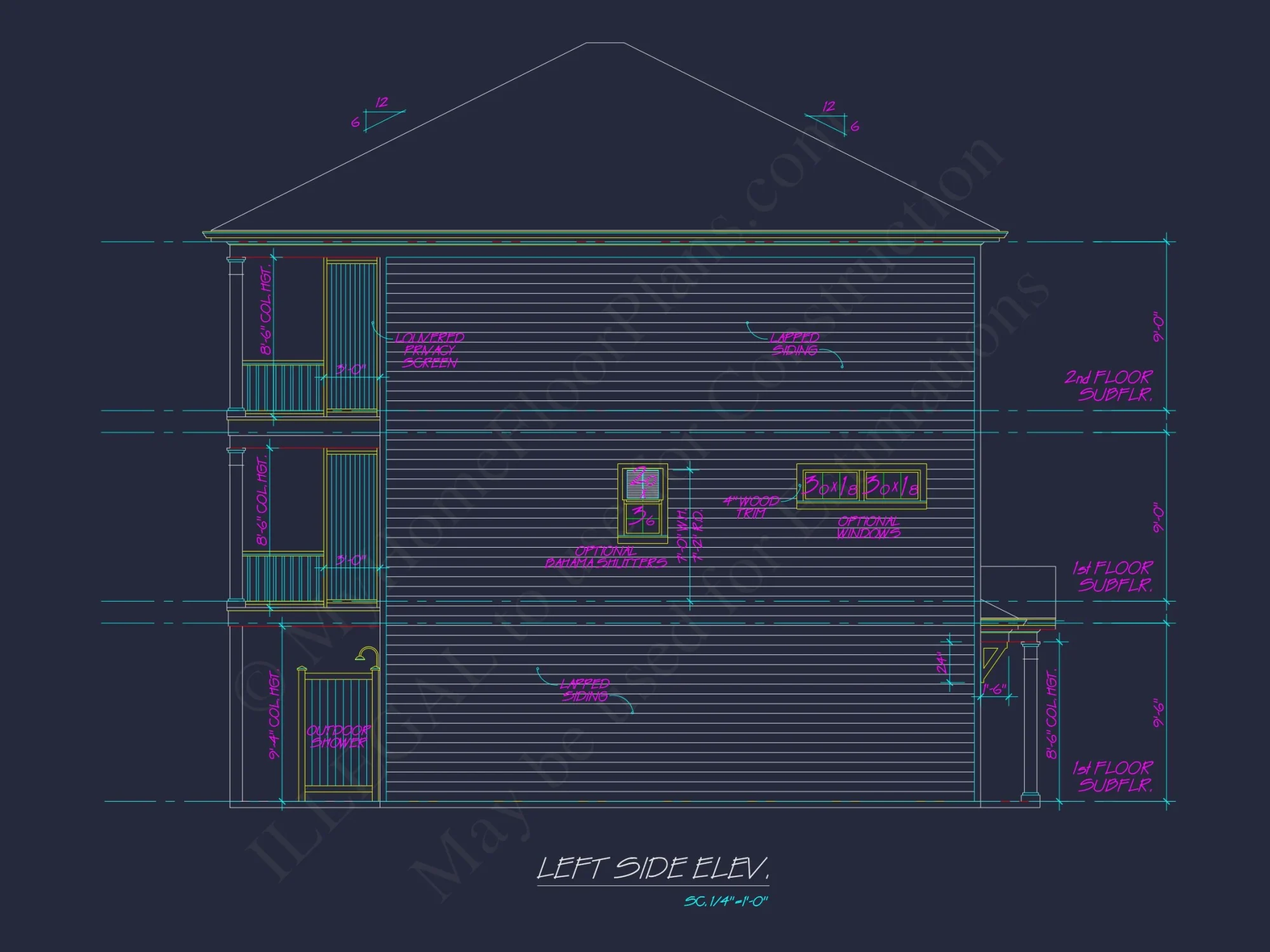 Beautiful 3-Story Coastal house Plan with CAD Blueprints
