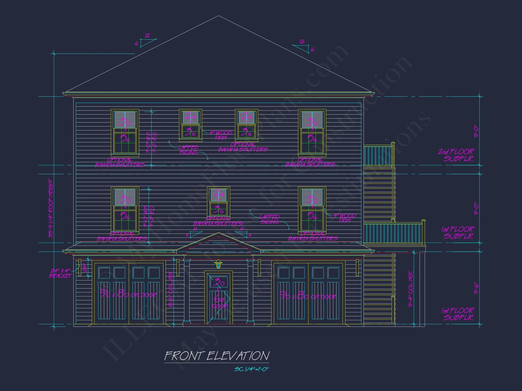 Beautiful 3-Story Coastal house Plan with CAD Blueprints
