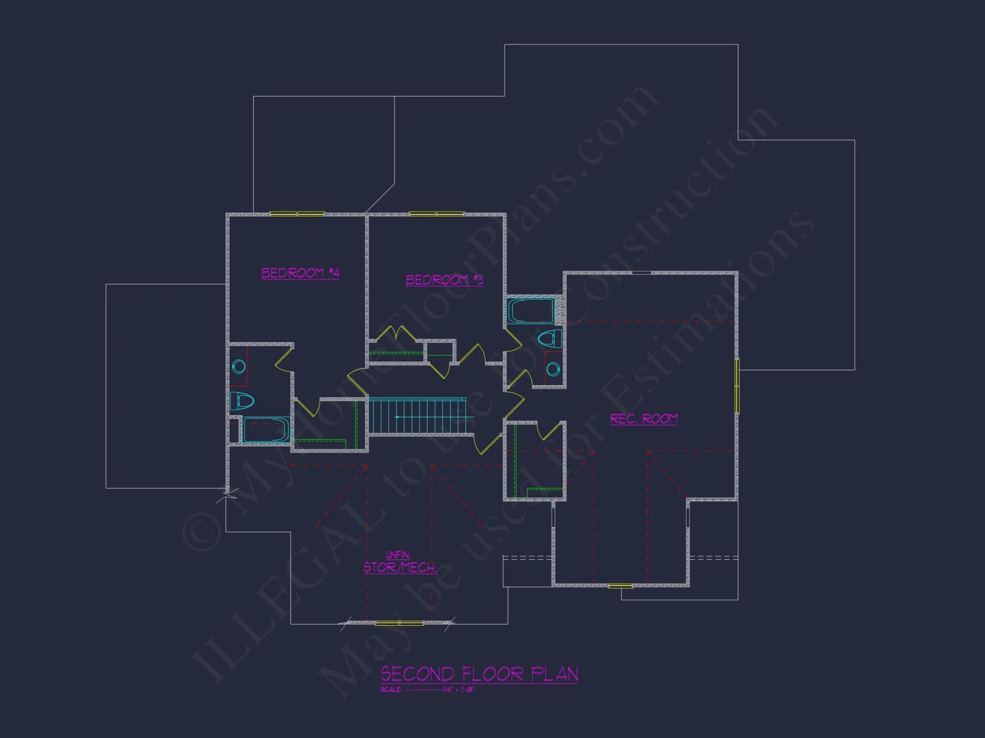Elegant house Plan with Spacious Floor Plans, Blueprint Designs