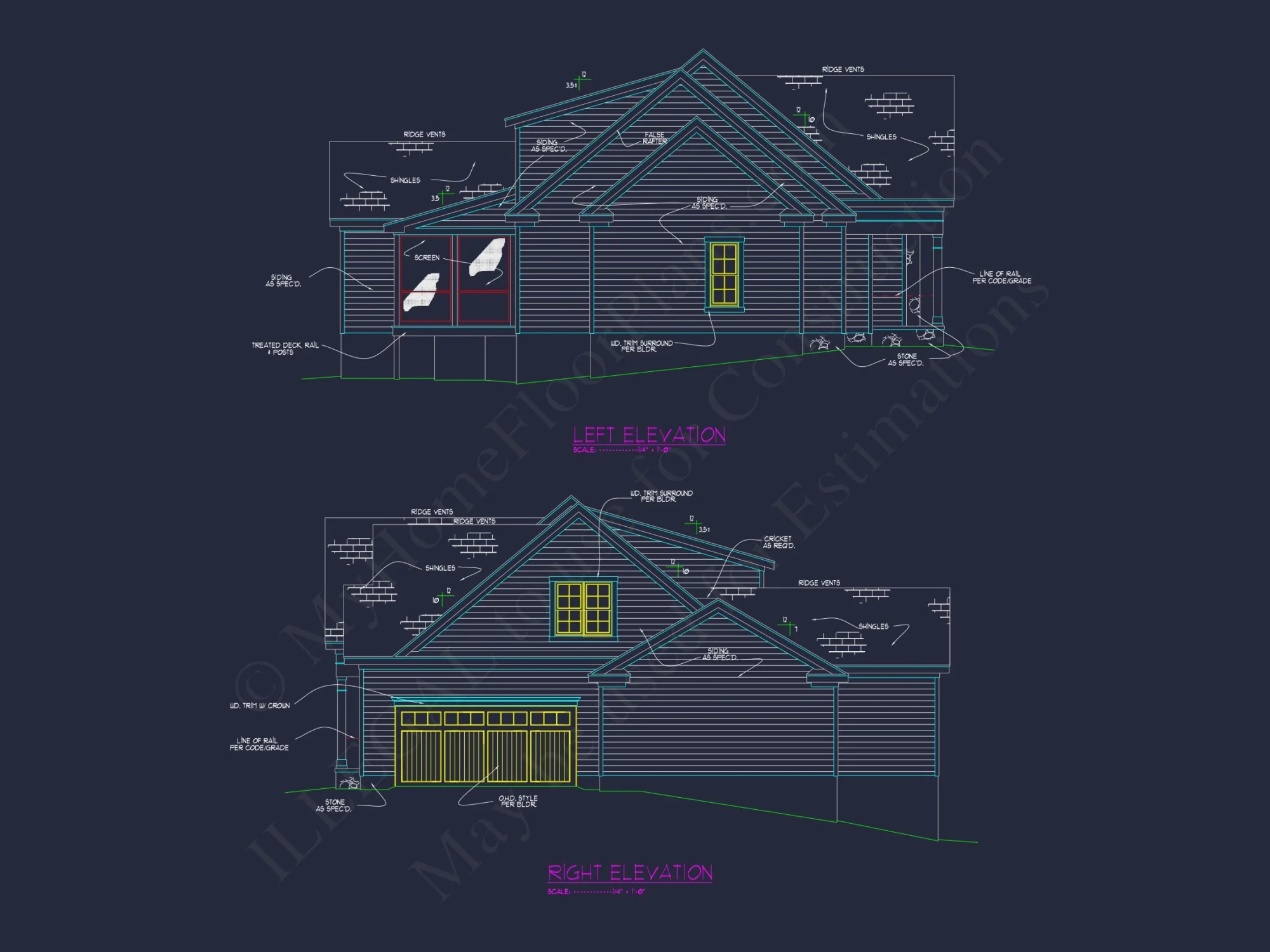 Elegant house Plan with Spacious Floor Plans, Blueprint Designs