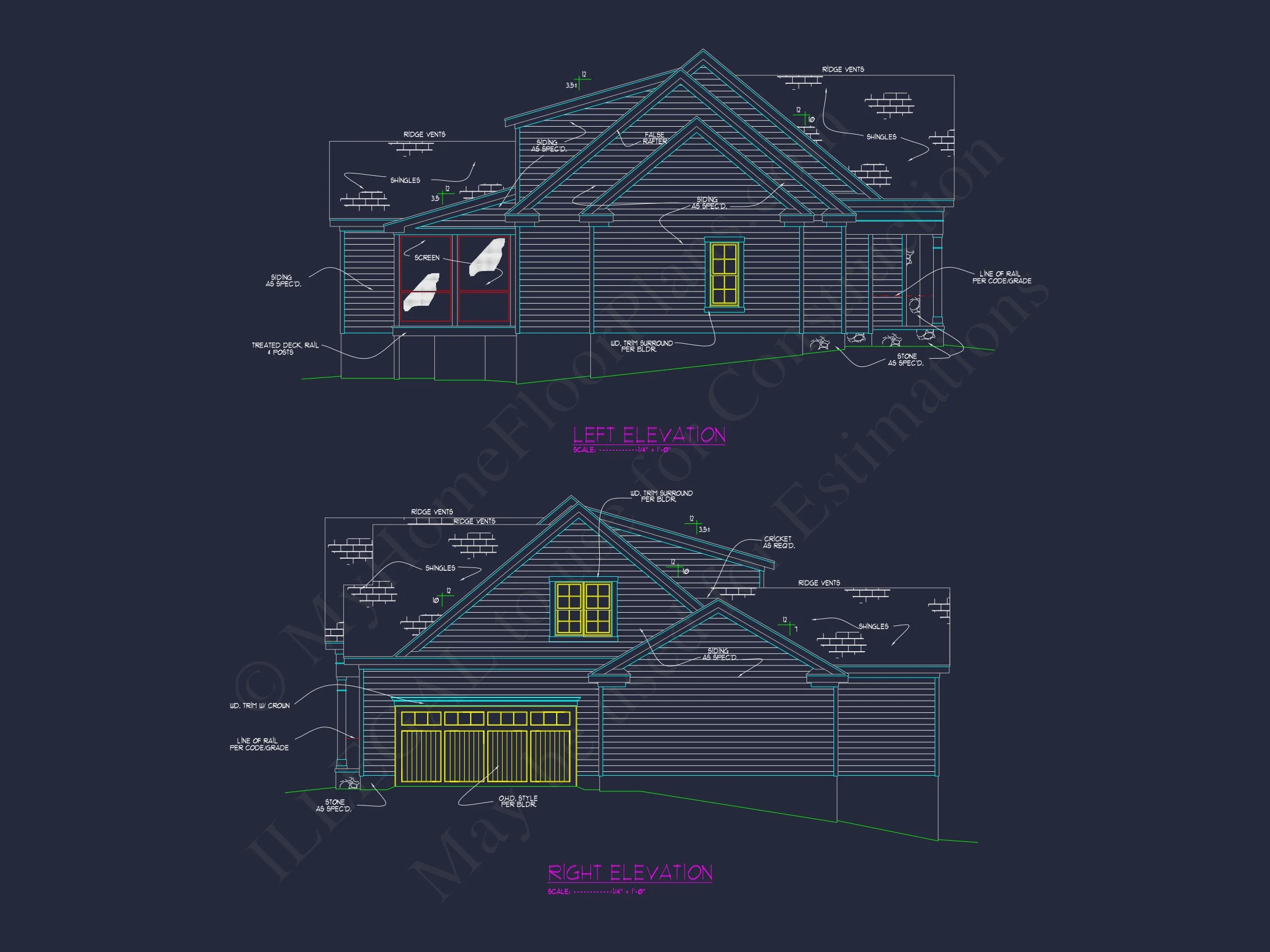 Elegant house Plan with Spacious Floor Plans, Blueprint Designs
