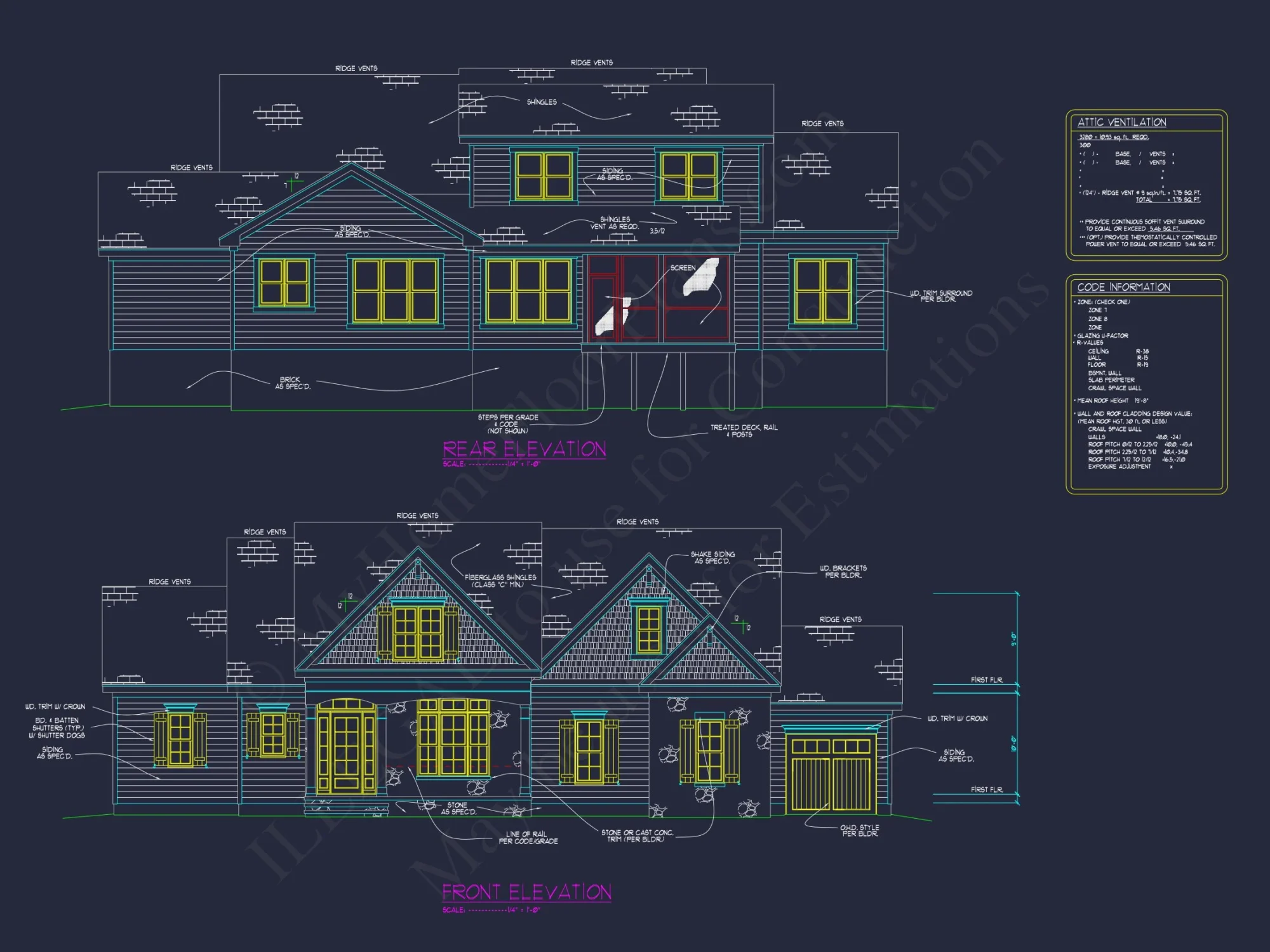 Elegant house Plan with Spacious Floor Plans, Blueprint Designs
