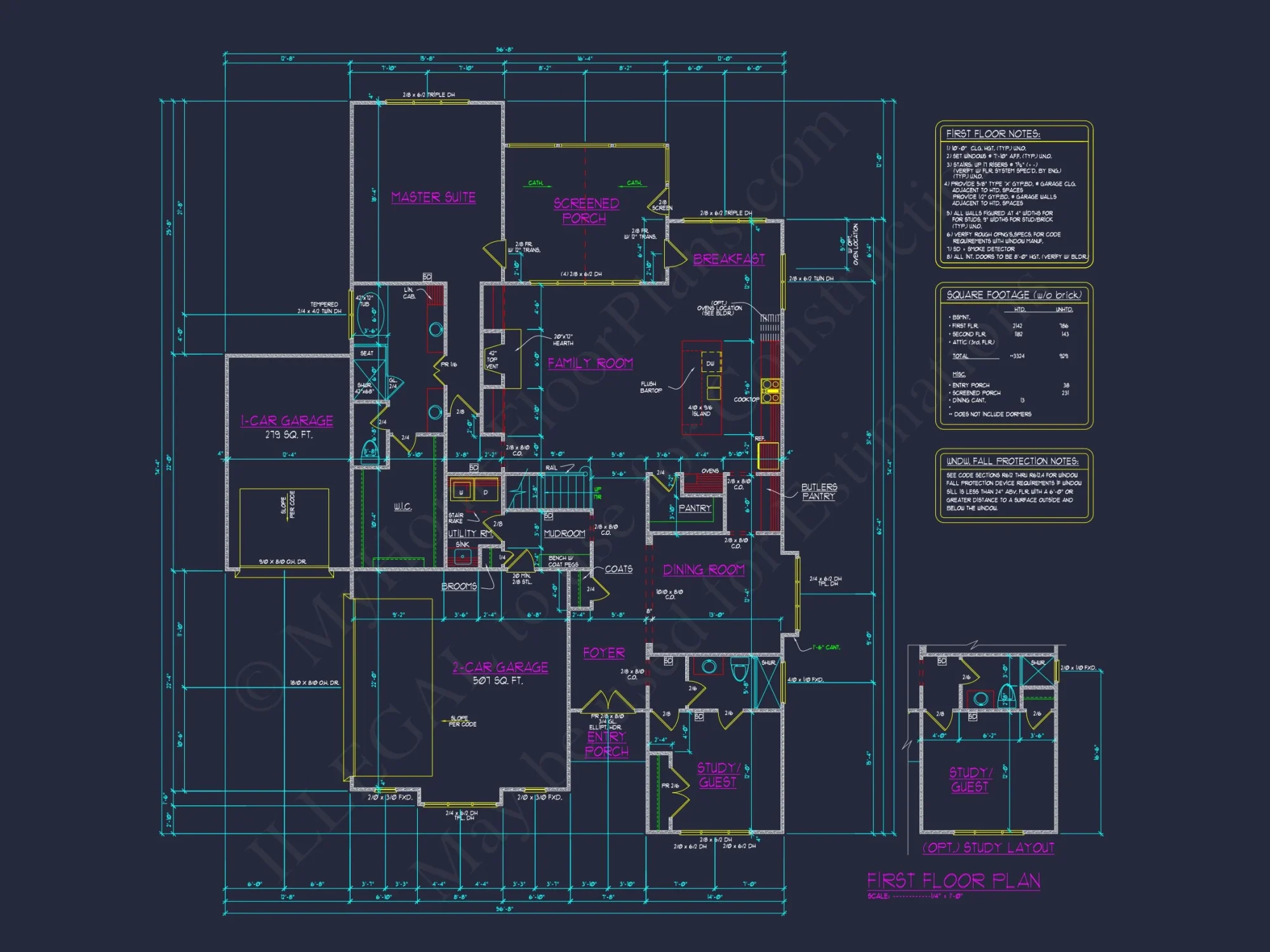 Modern Craftsman house Plan with Spacious Floor Plan & CAD Designs