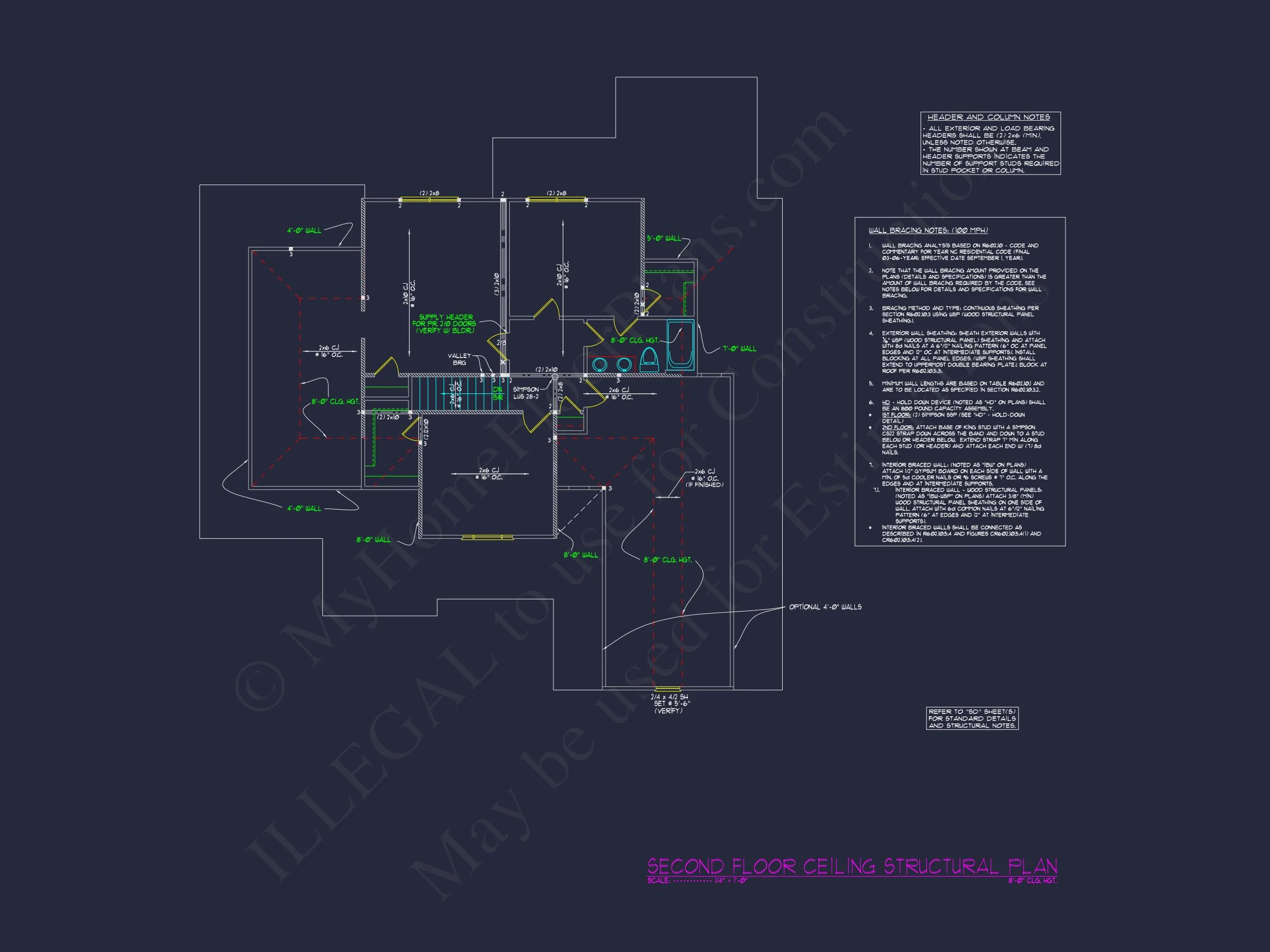 16-1713 HOUSE PLAN - Charming Craftsman House Plan with 2 Floors & CAD Blueprints 14 Charming Craftsman house Plan with 2 Floors & CAD Blueprints