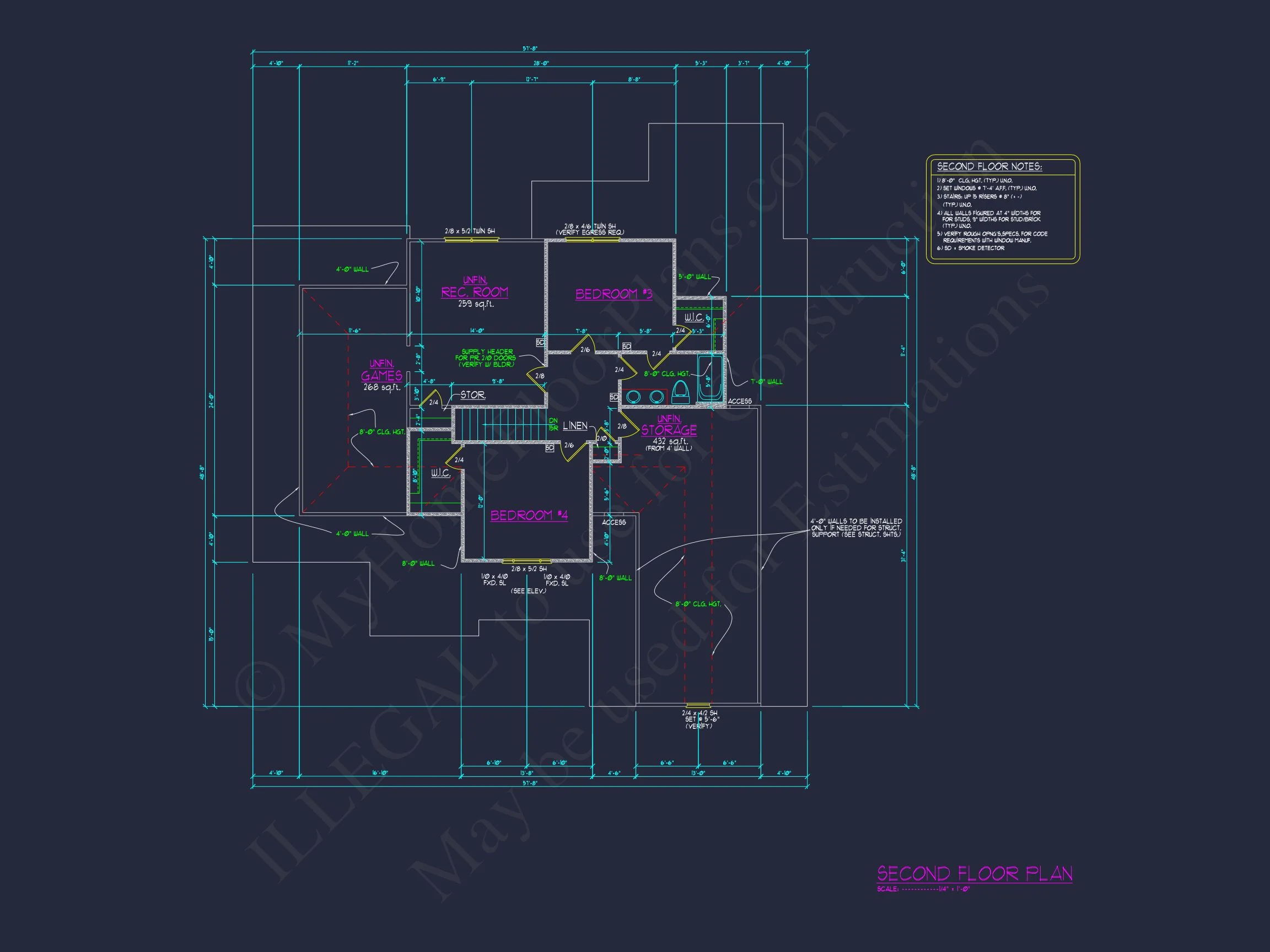 16-1713 HOUSE PLAN - Charming Craftsman House Plan with 2 Floors & CAD Blueprints 11 Charming Craftsman house Plan with 2 Floors & CAD Blueprints