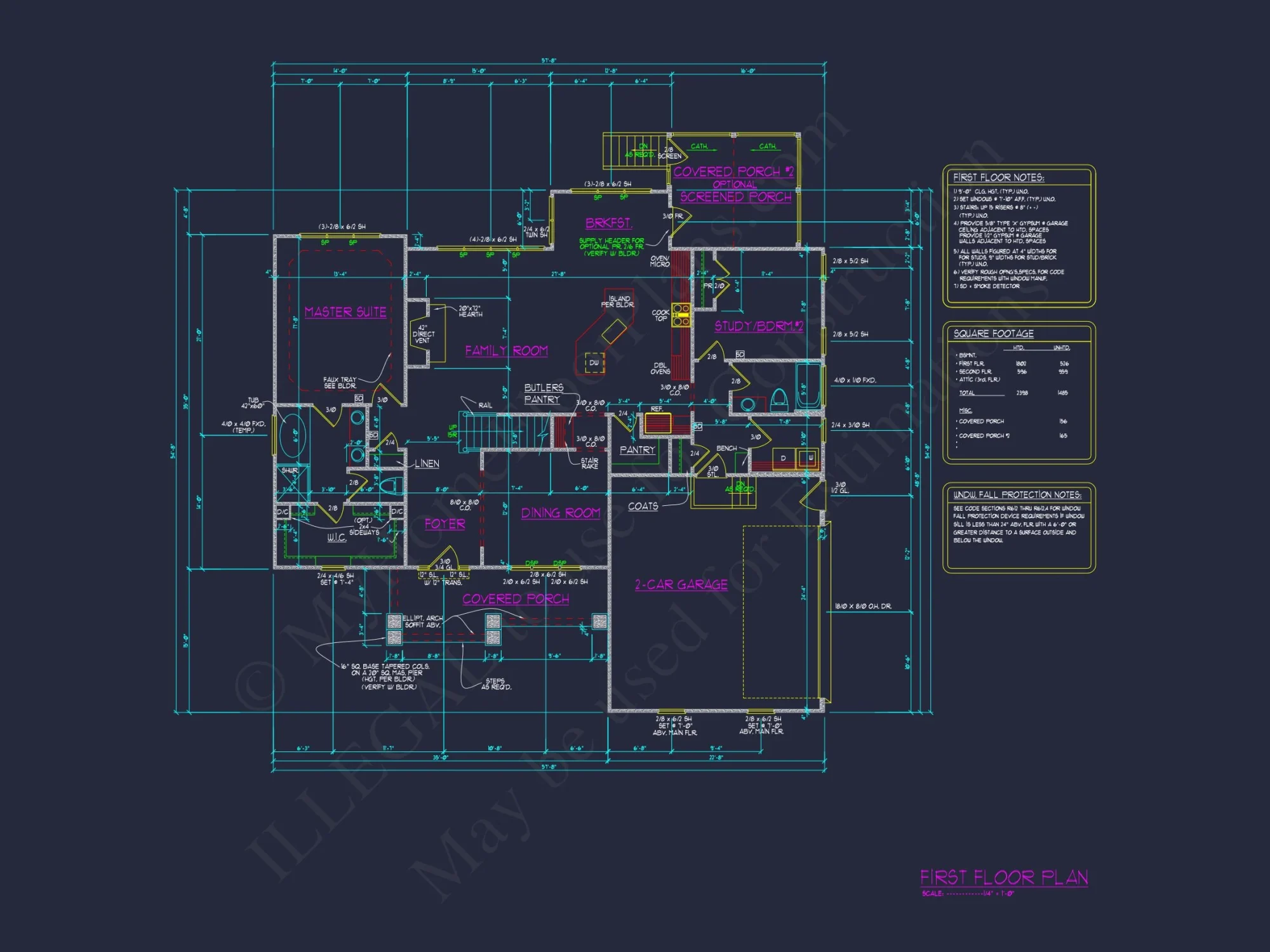 Charming Craftsman house Plan with 2 Floors & CAD Blueprints