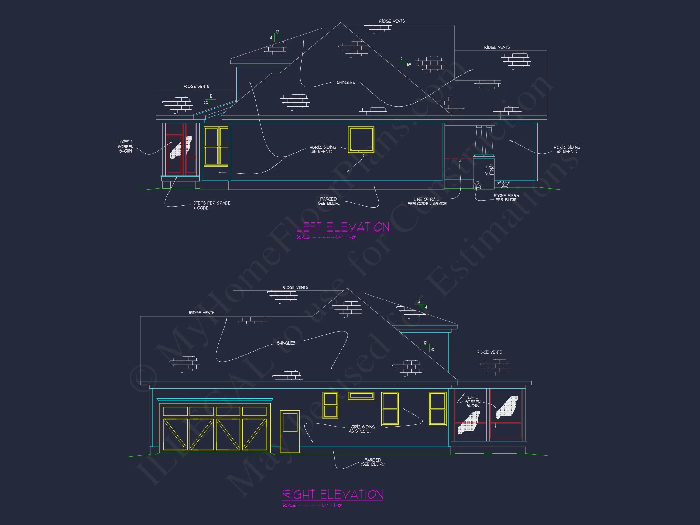 16-1713 HOUSE PLAN - Charming Craftsman House Plan with 2 Floors & CAD Blueprints 4 Charming Craftsman house Plan with 2 Floors & CAD Blueprints