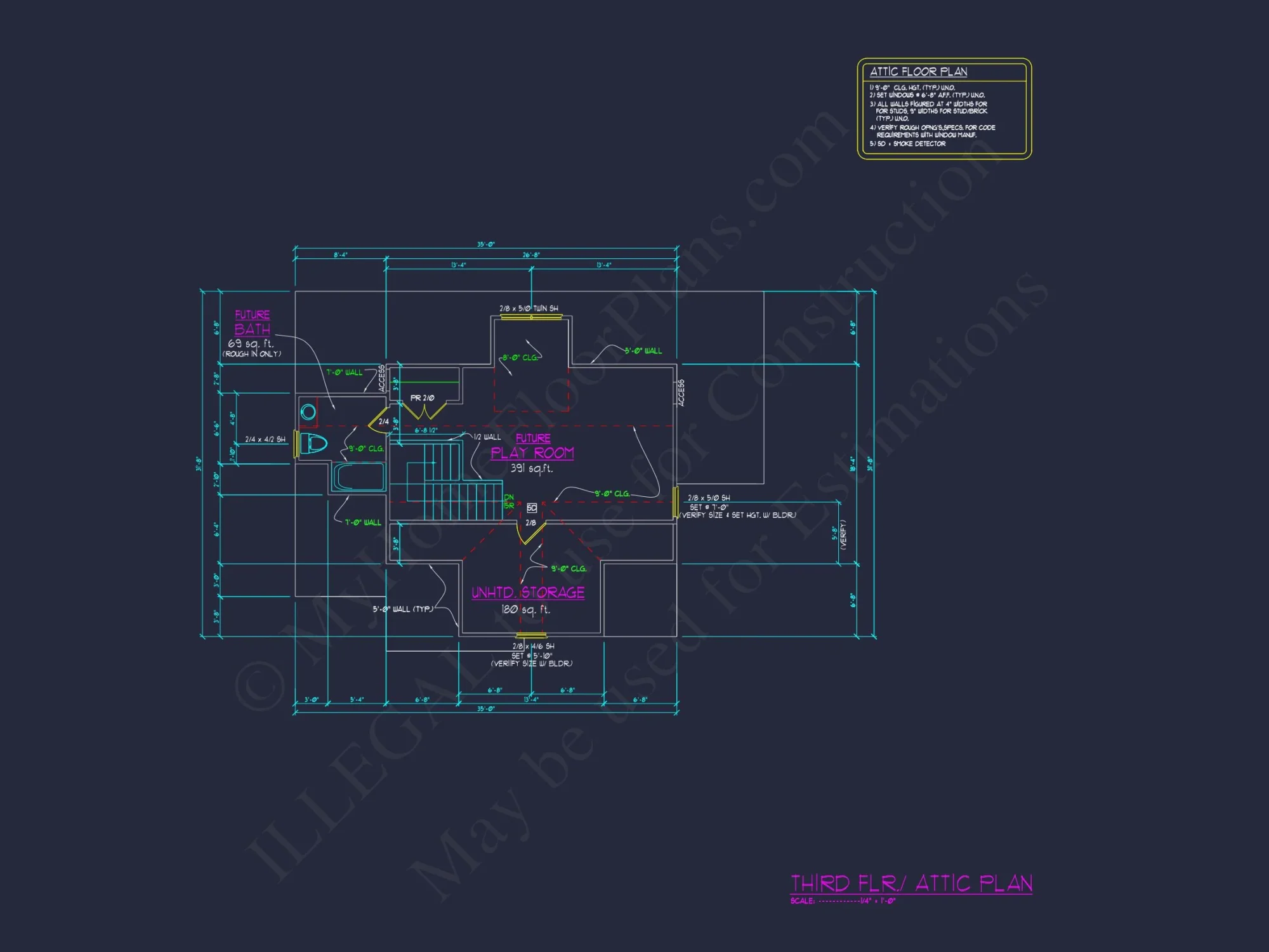Custom Craftsman house Plan with 4 Beds and CAD Blueprint Designs