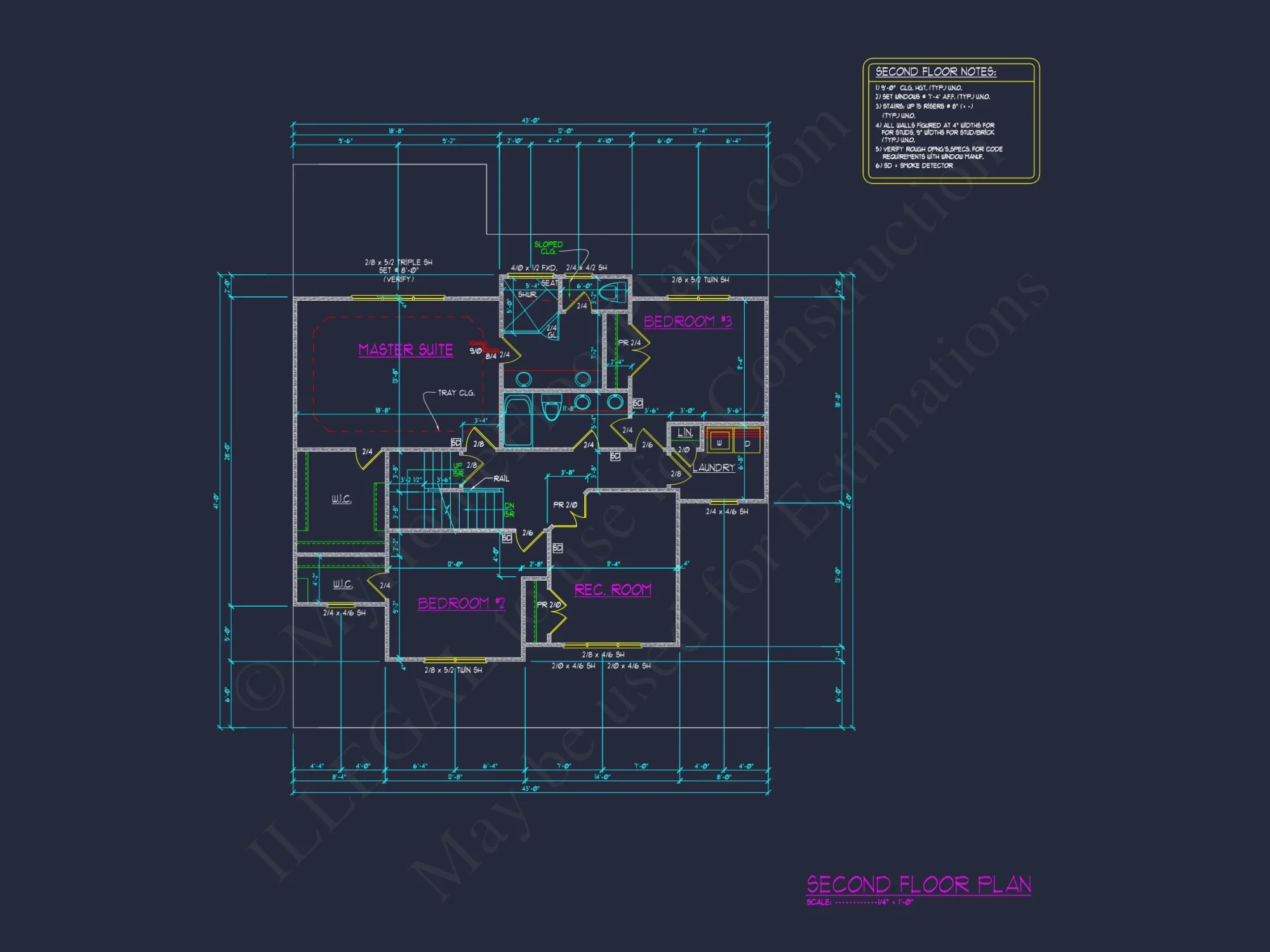Custom Craftsman house Plan with 4 Beds and CAD Blueprint Designs