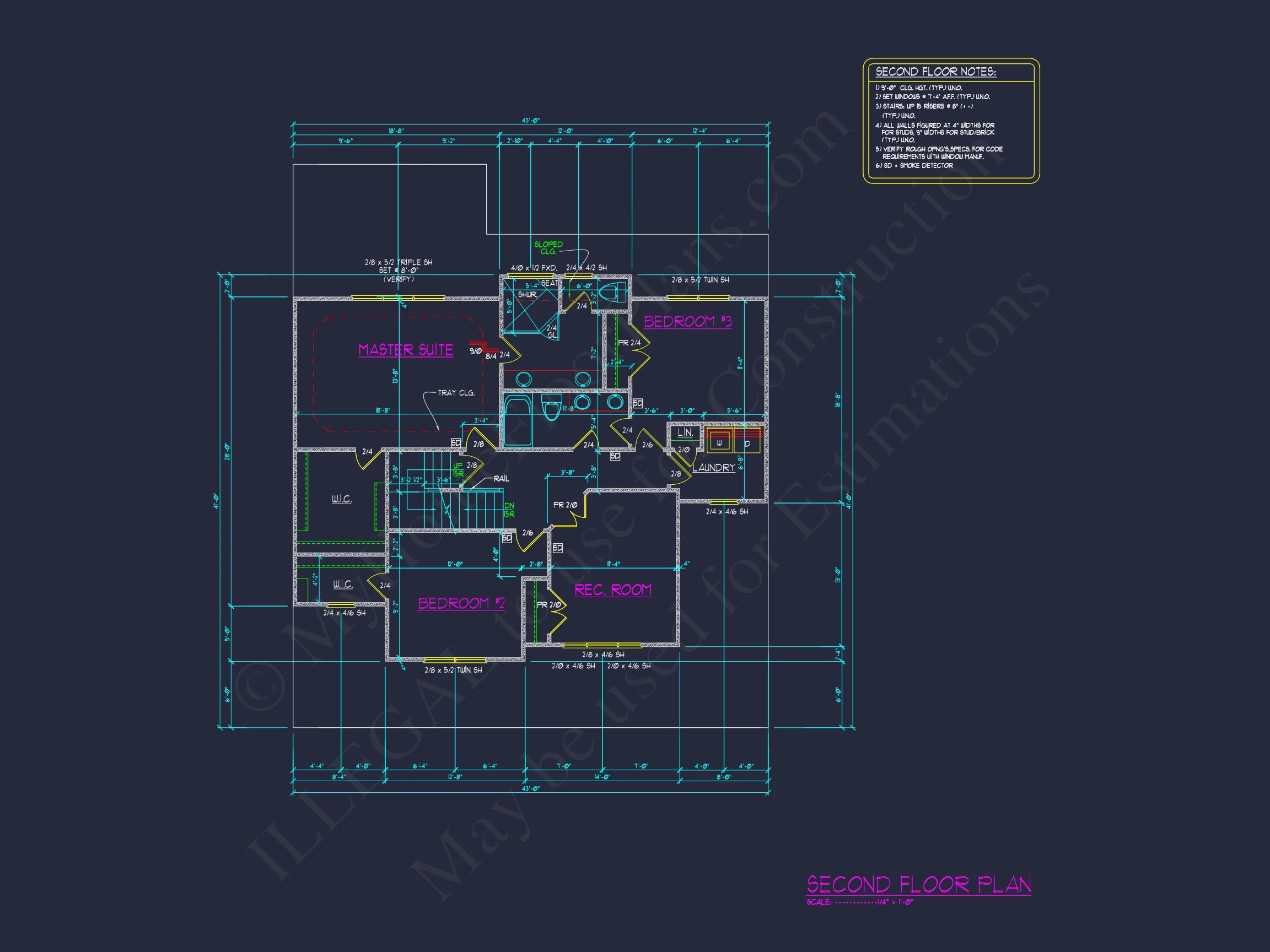 Custom Craftsman house Plan with 4 Beds and CAD Blueprint Designs