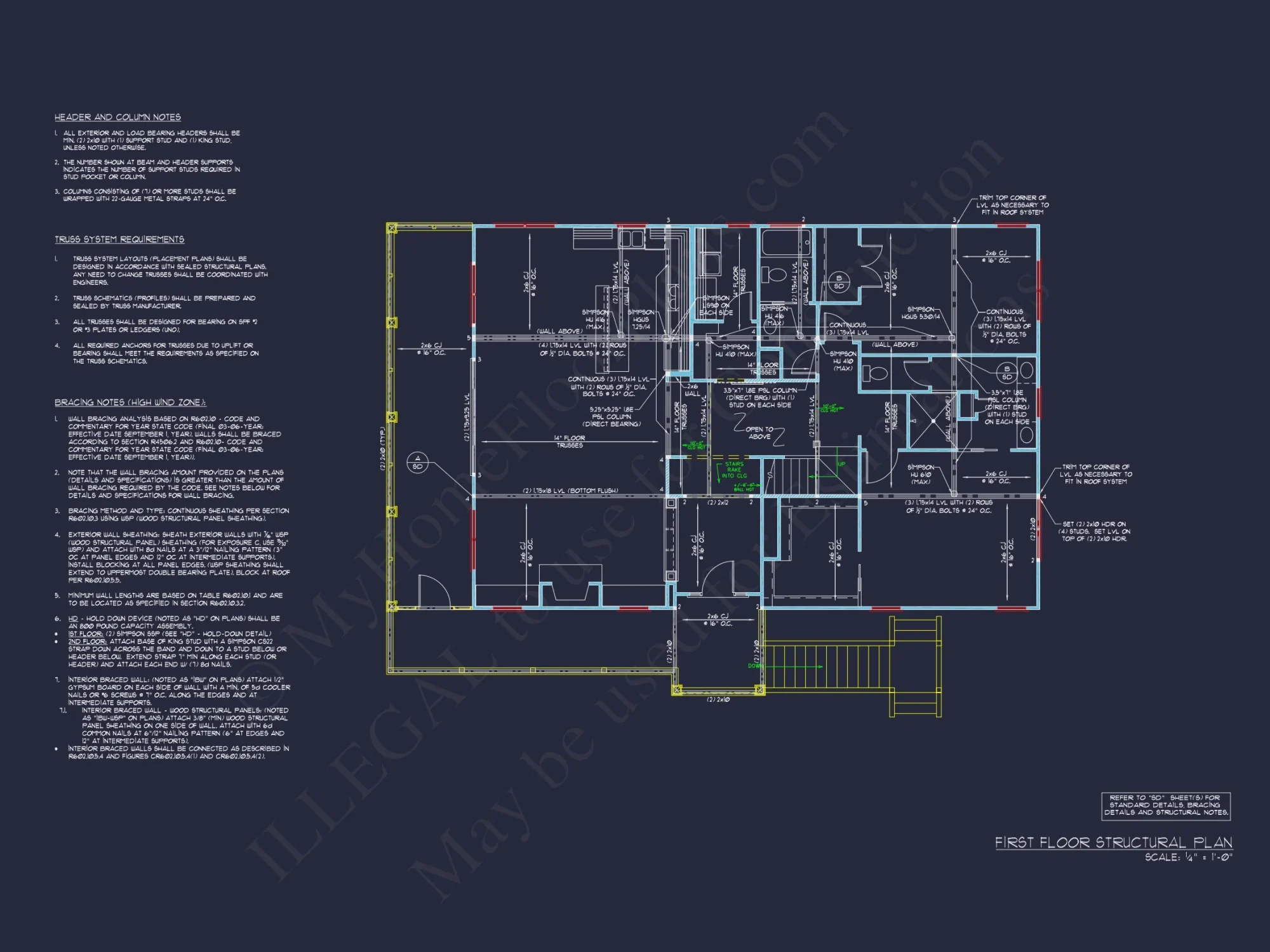 Classic Two-Story house Floor Plan with a Craftsman Touch