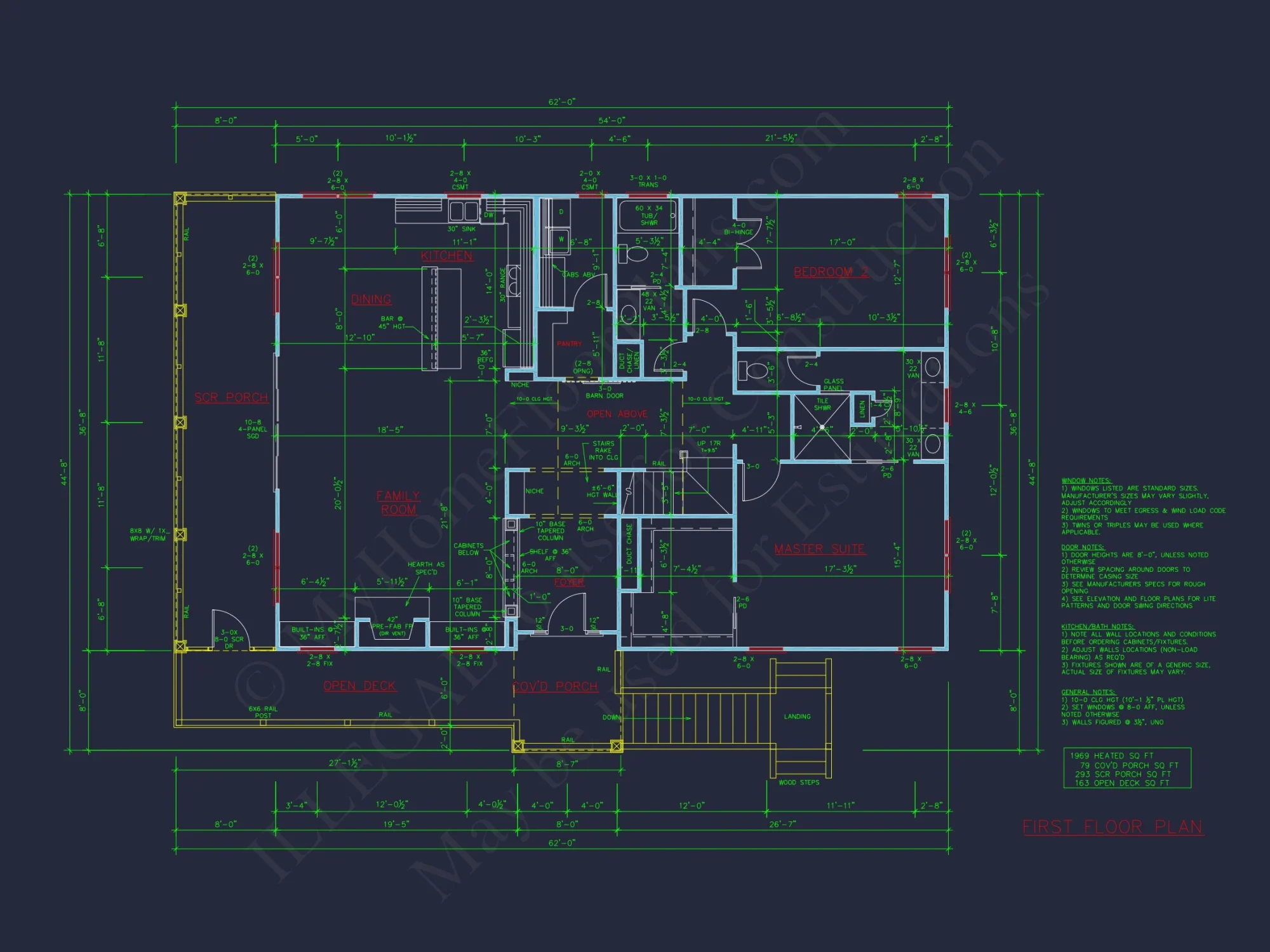 Classic Two-Story house Floor Plan with a Craftsman Touch