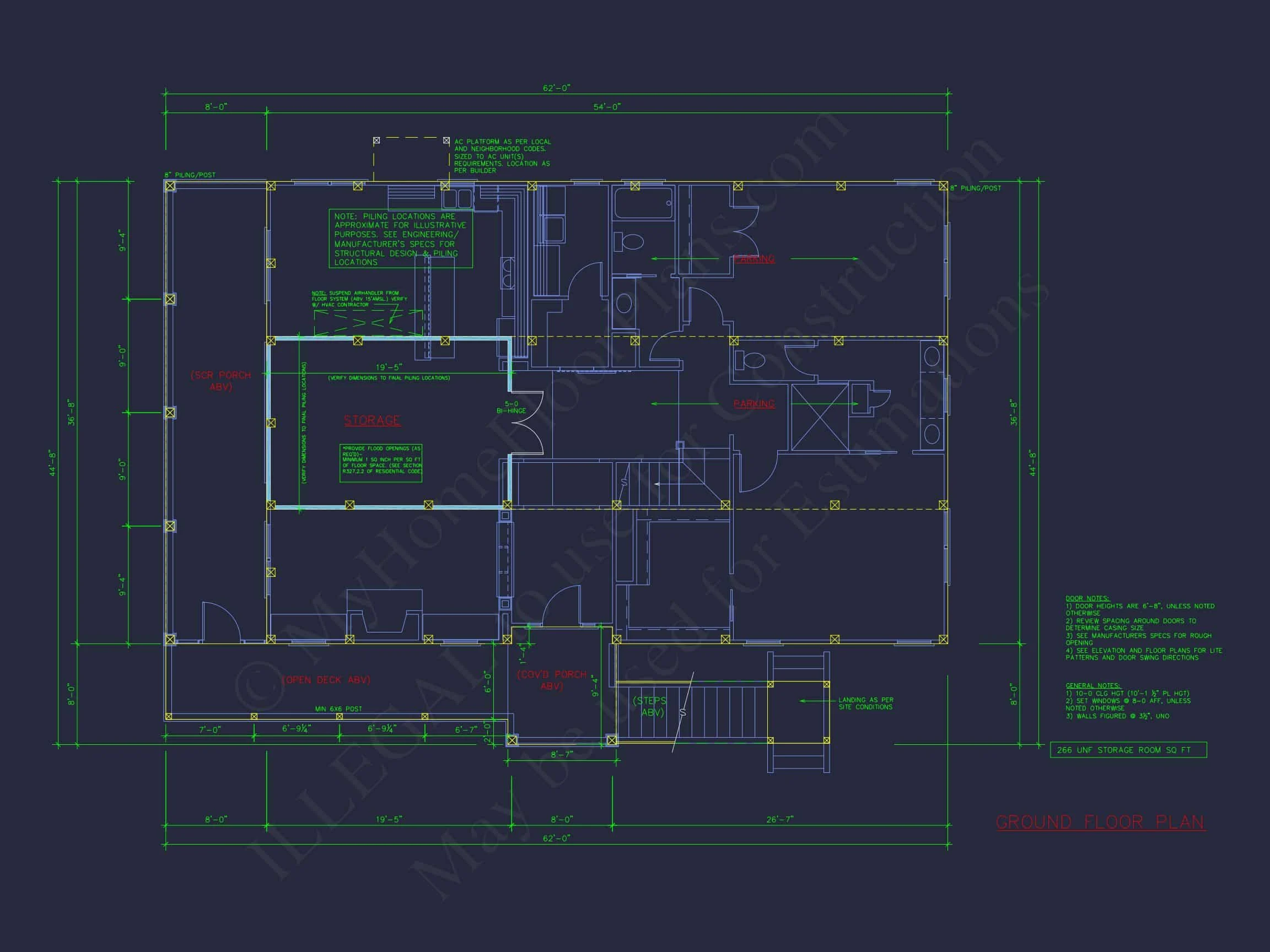 Classic Two-Story house Floor Plan with a Craftsman Touch