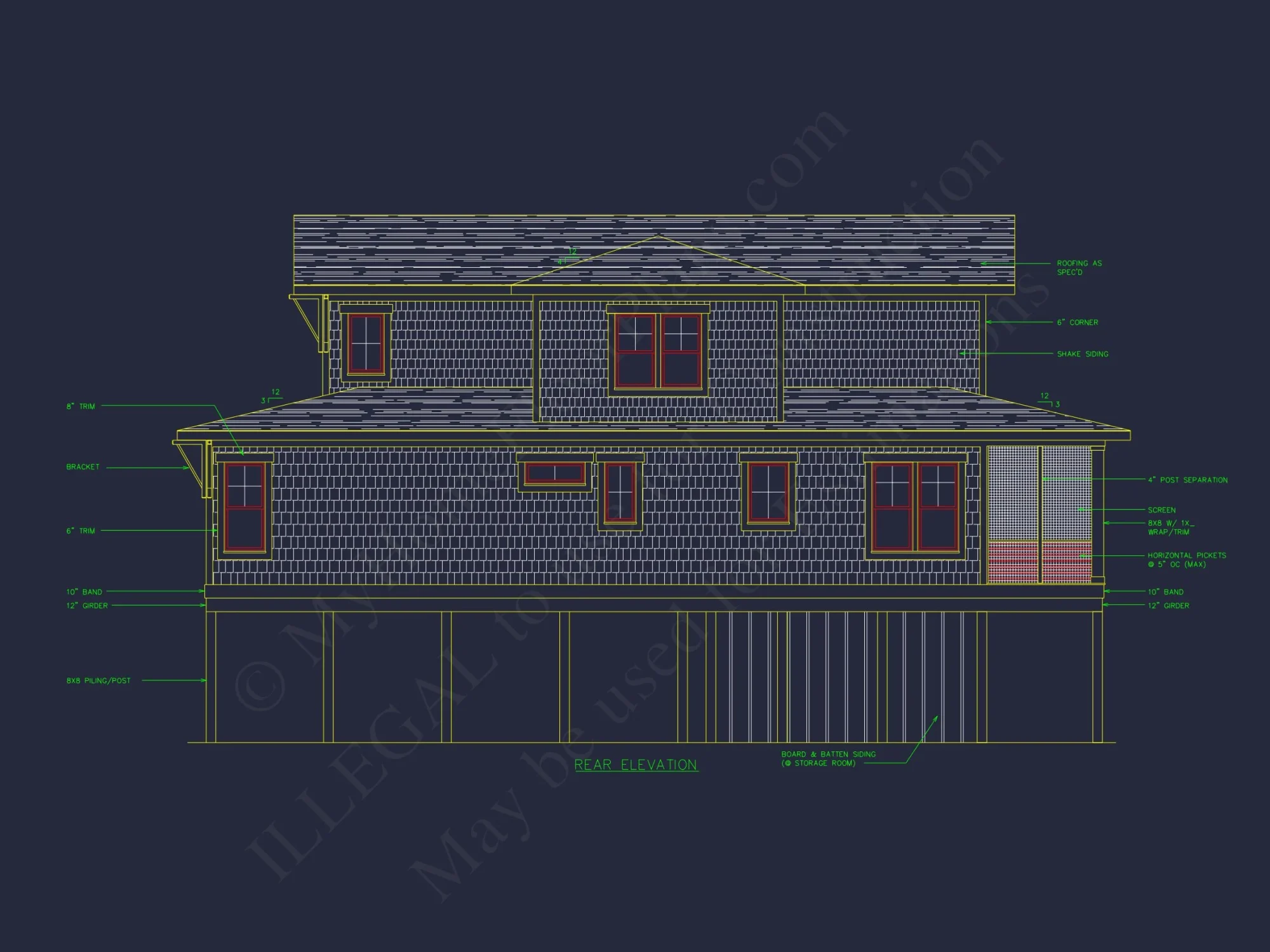 Classic Two-Story house Floor Plan with a Craftsman Touch