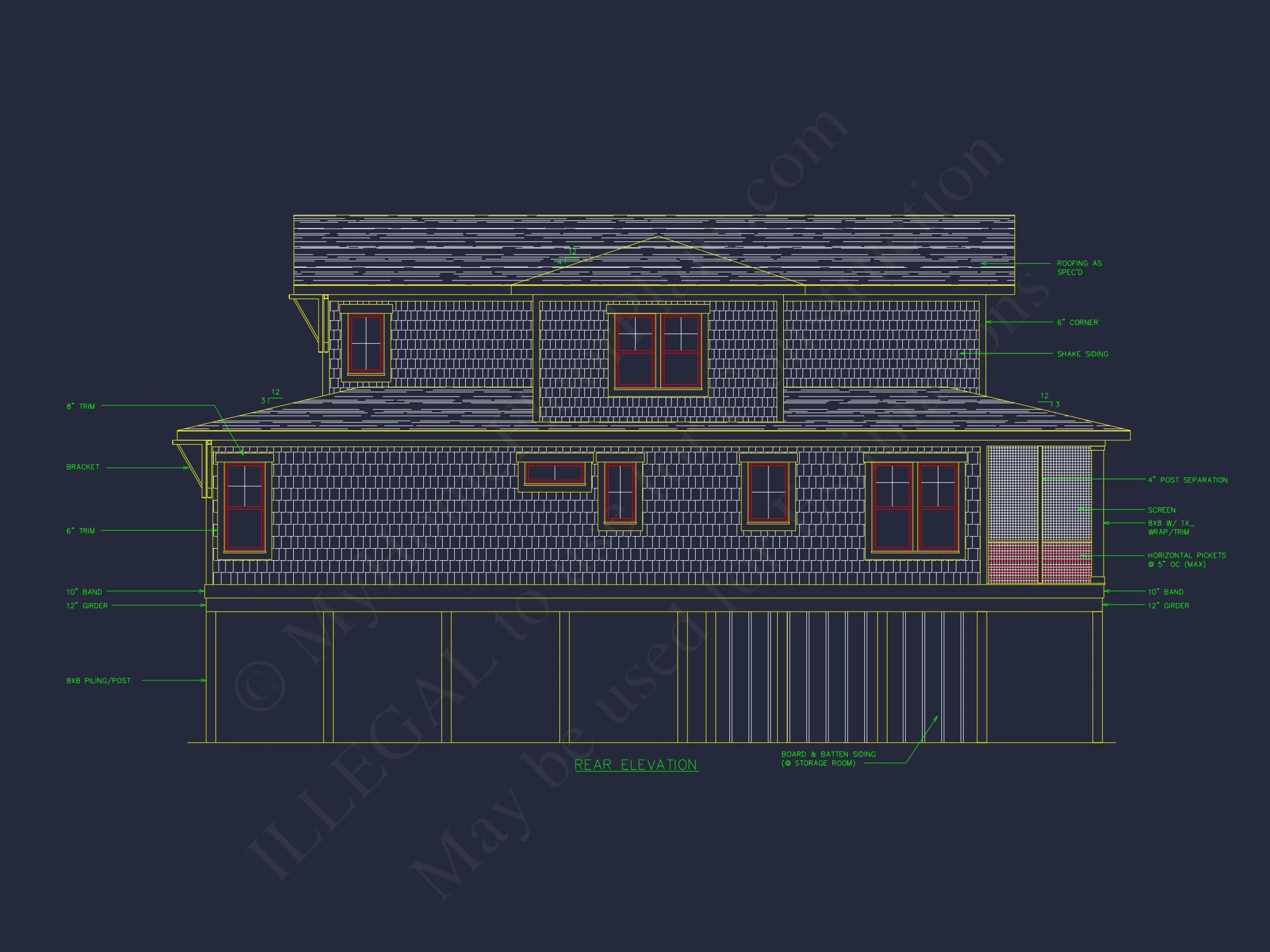 Classic Two-Story house Floor Plan with a Craftsman Touch