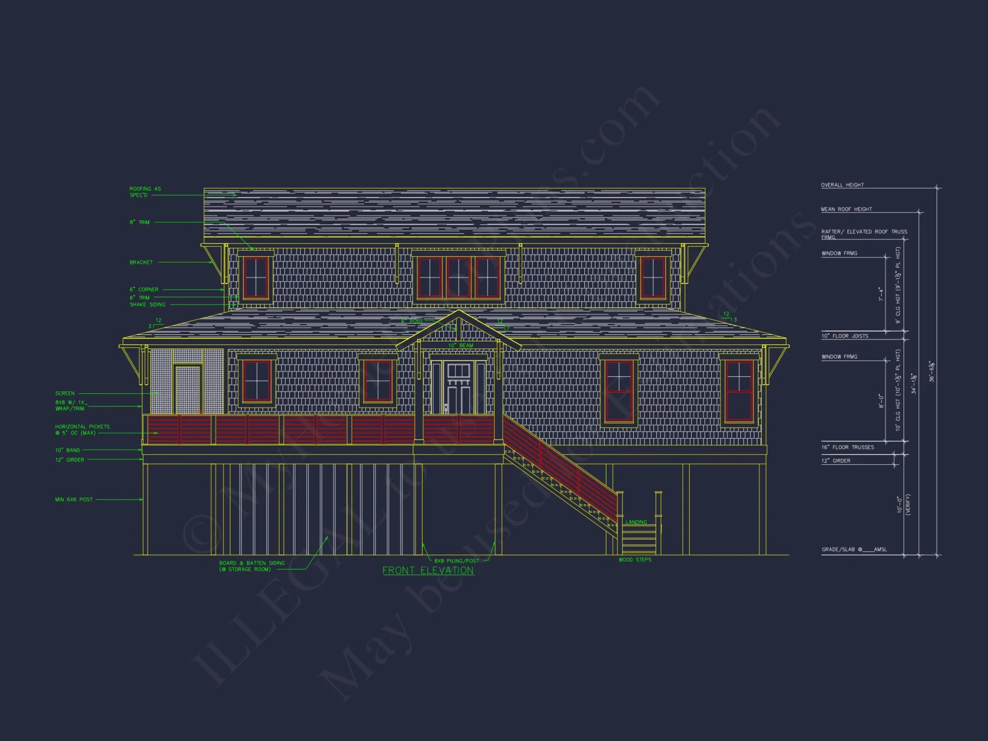 Classic Two-Story house Floor Plan with a Craftsman Touch
