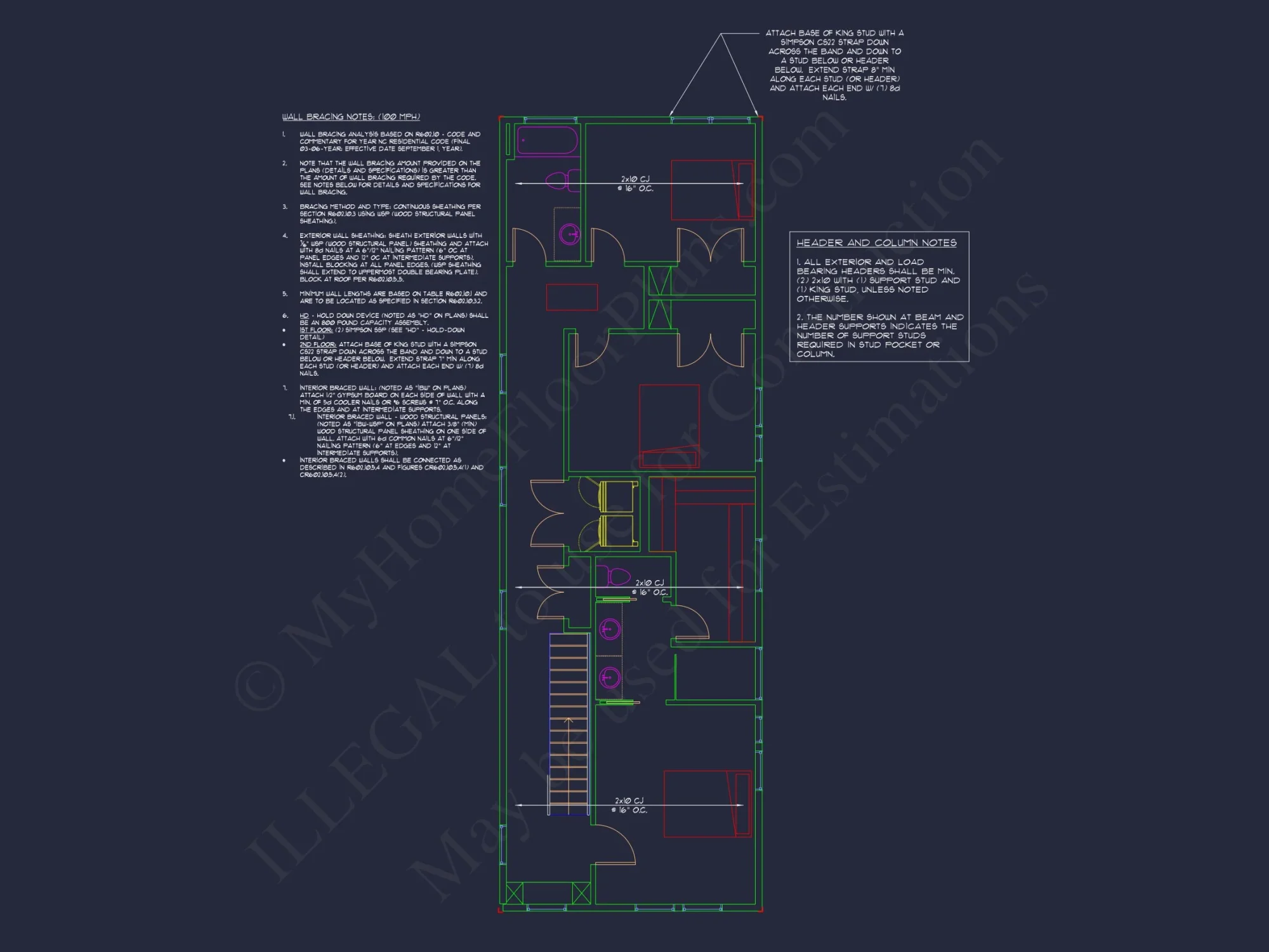 Modern Cottage house Plan with Detailed CAD Floor Designs