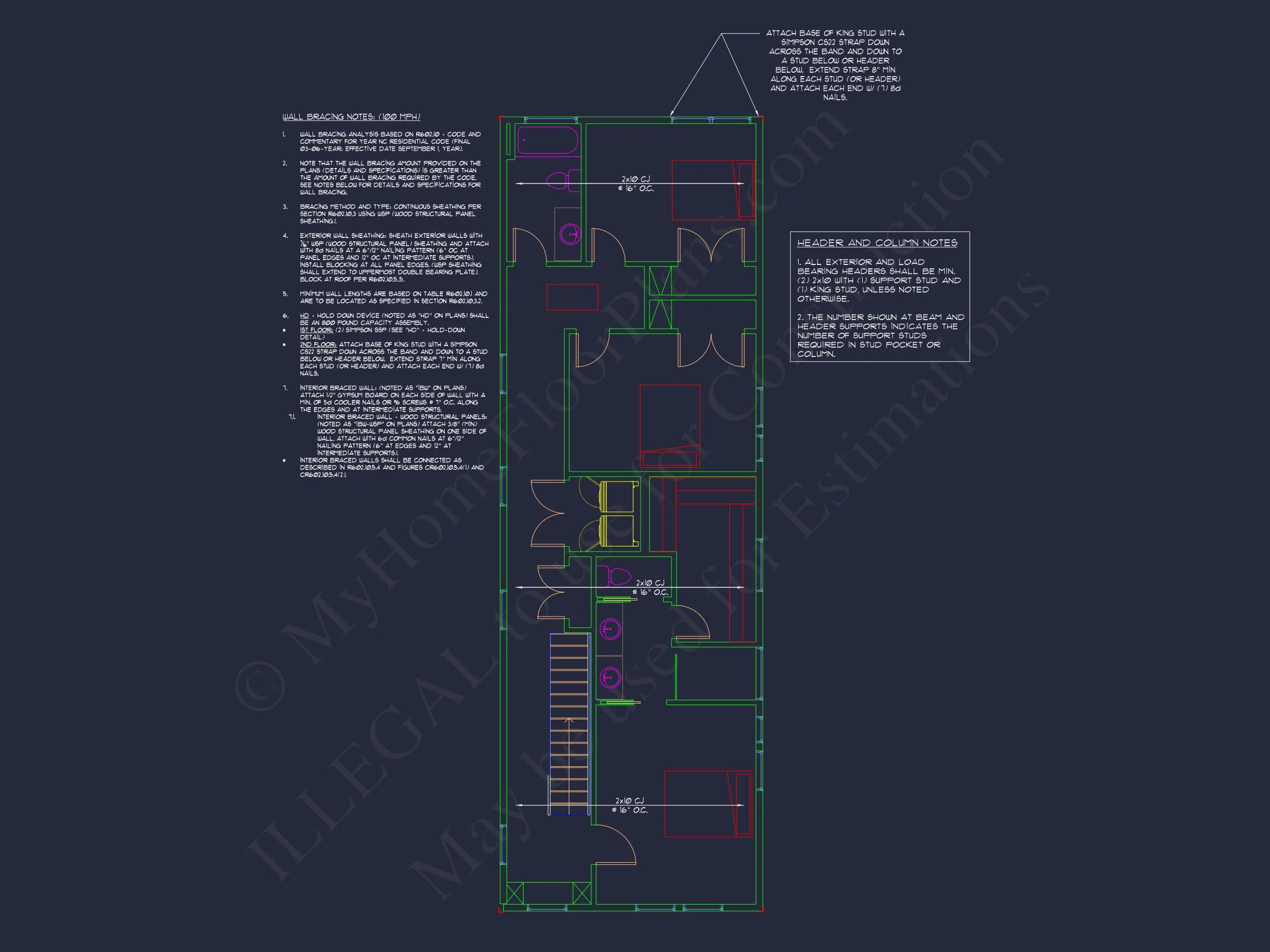 Modern Cottage house Plan with Detailed CAD Floor Designs
