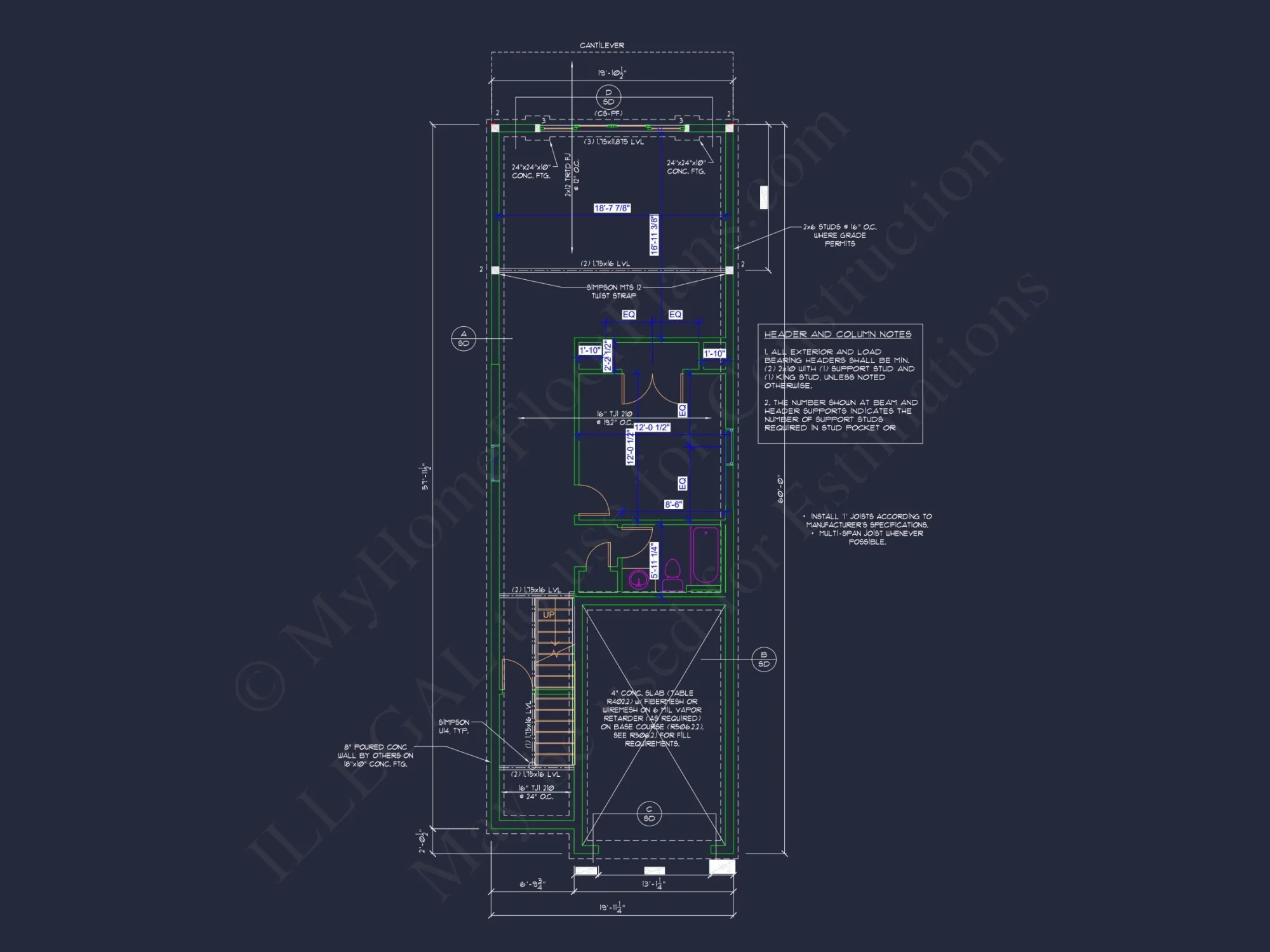 Modern Cottage house Plan with Detailed CAD Floor Designs