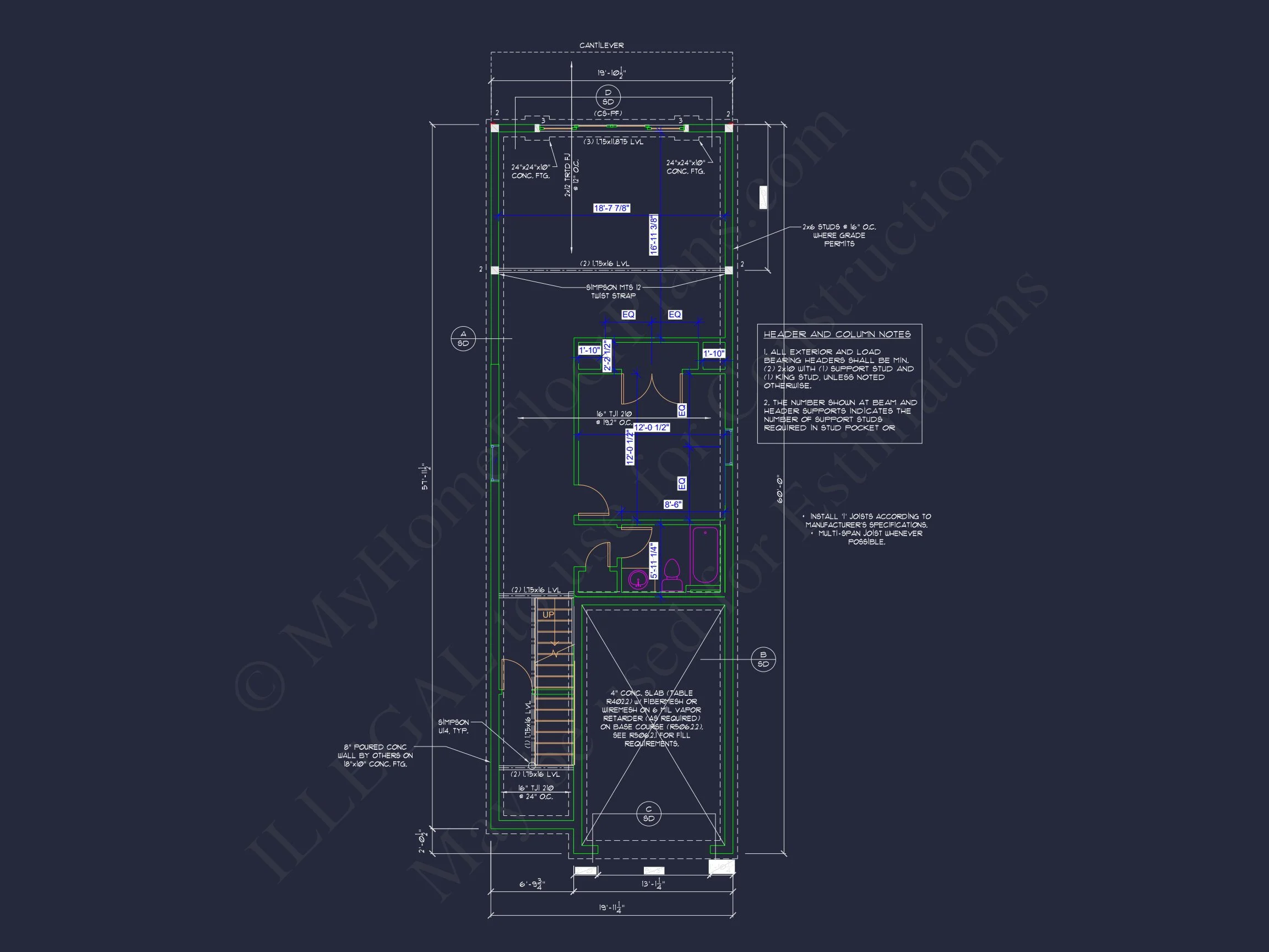 Modern Cottage house Plan with Detailed CAD Floor Designs