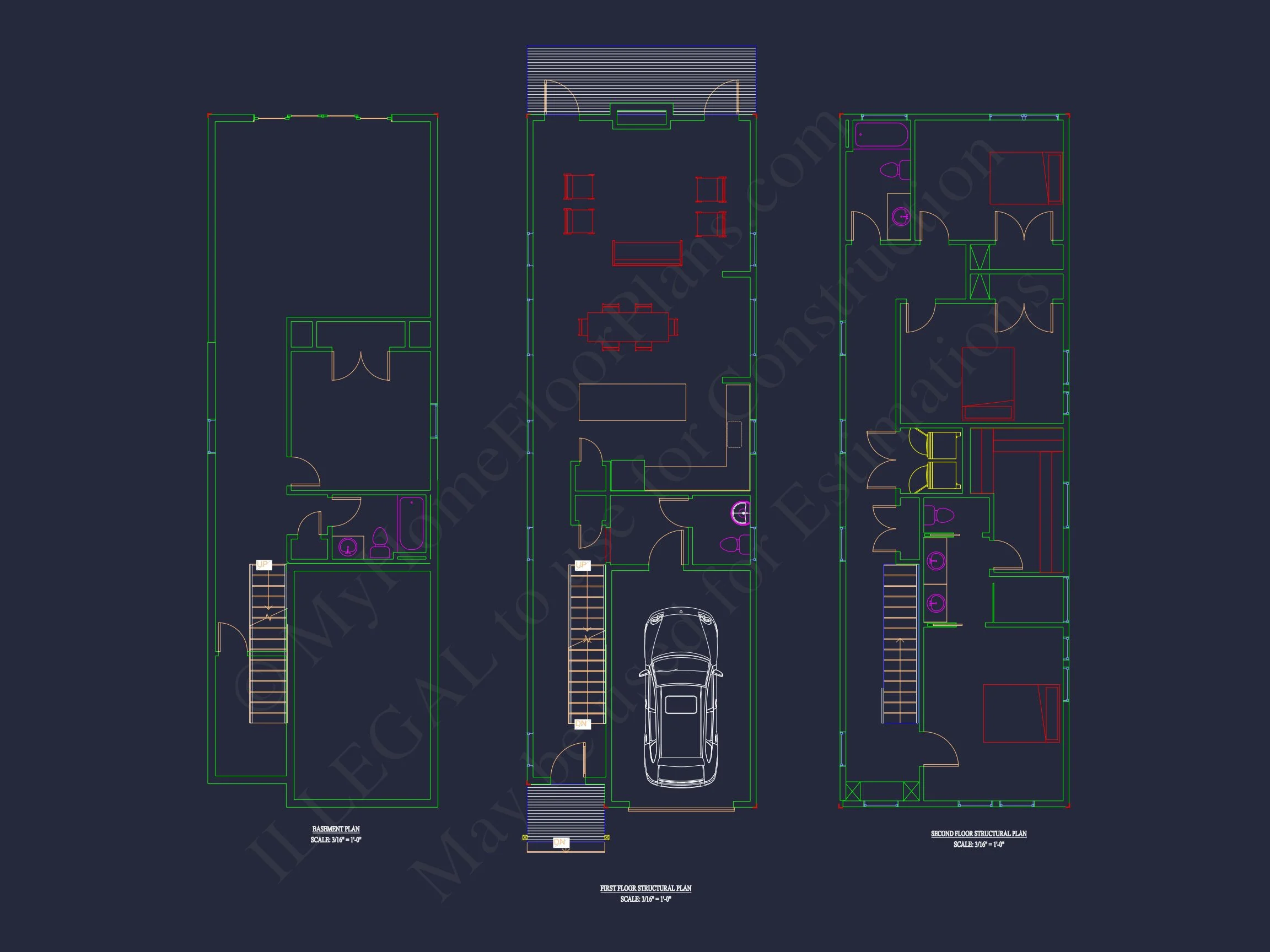 Modern Cottage house Plan with Detailed CAD Floor Designs