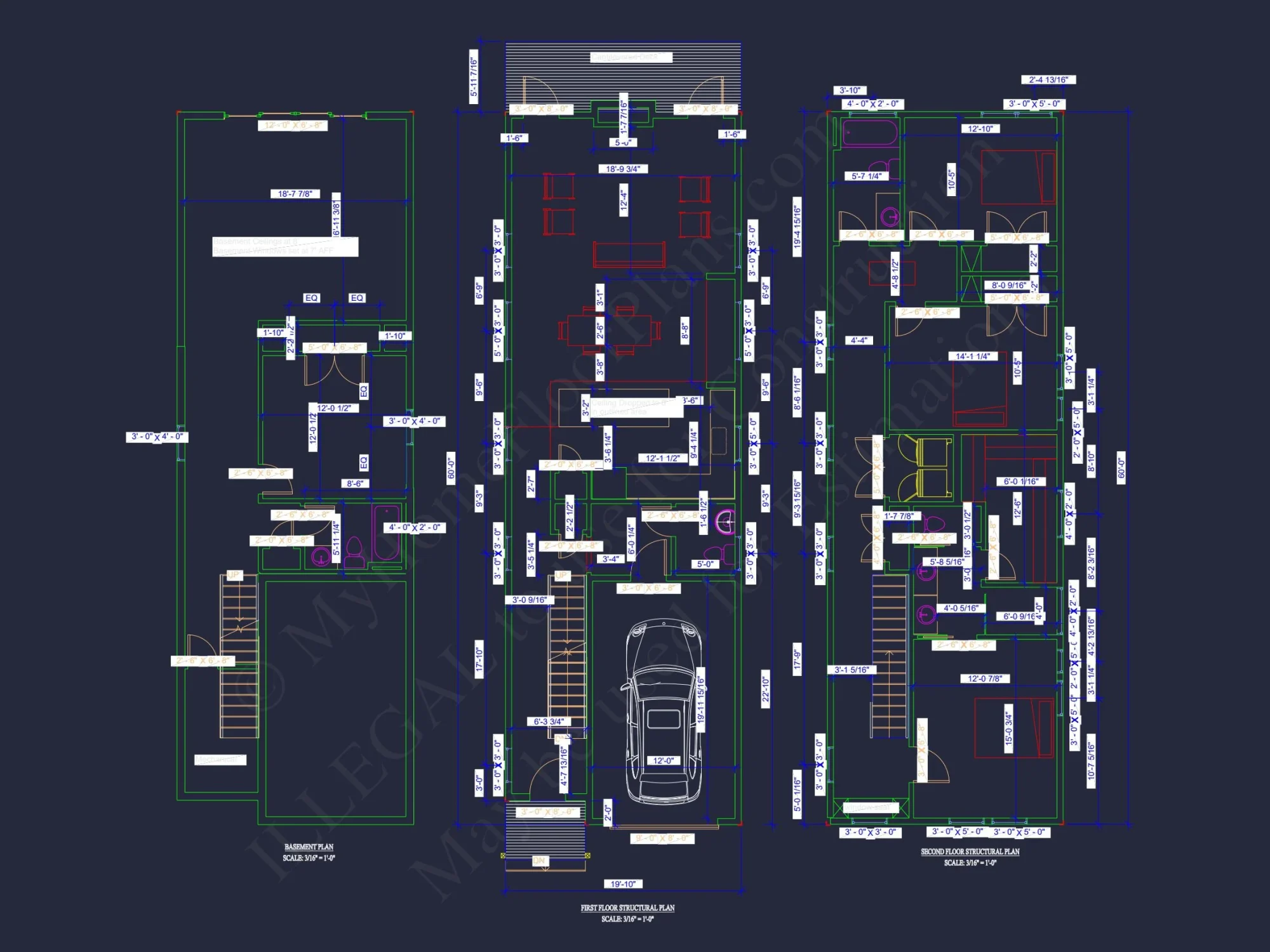 Modern Cottage house Plan with Detailed CAD Floor Designs