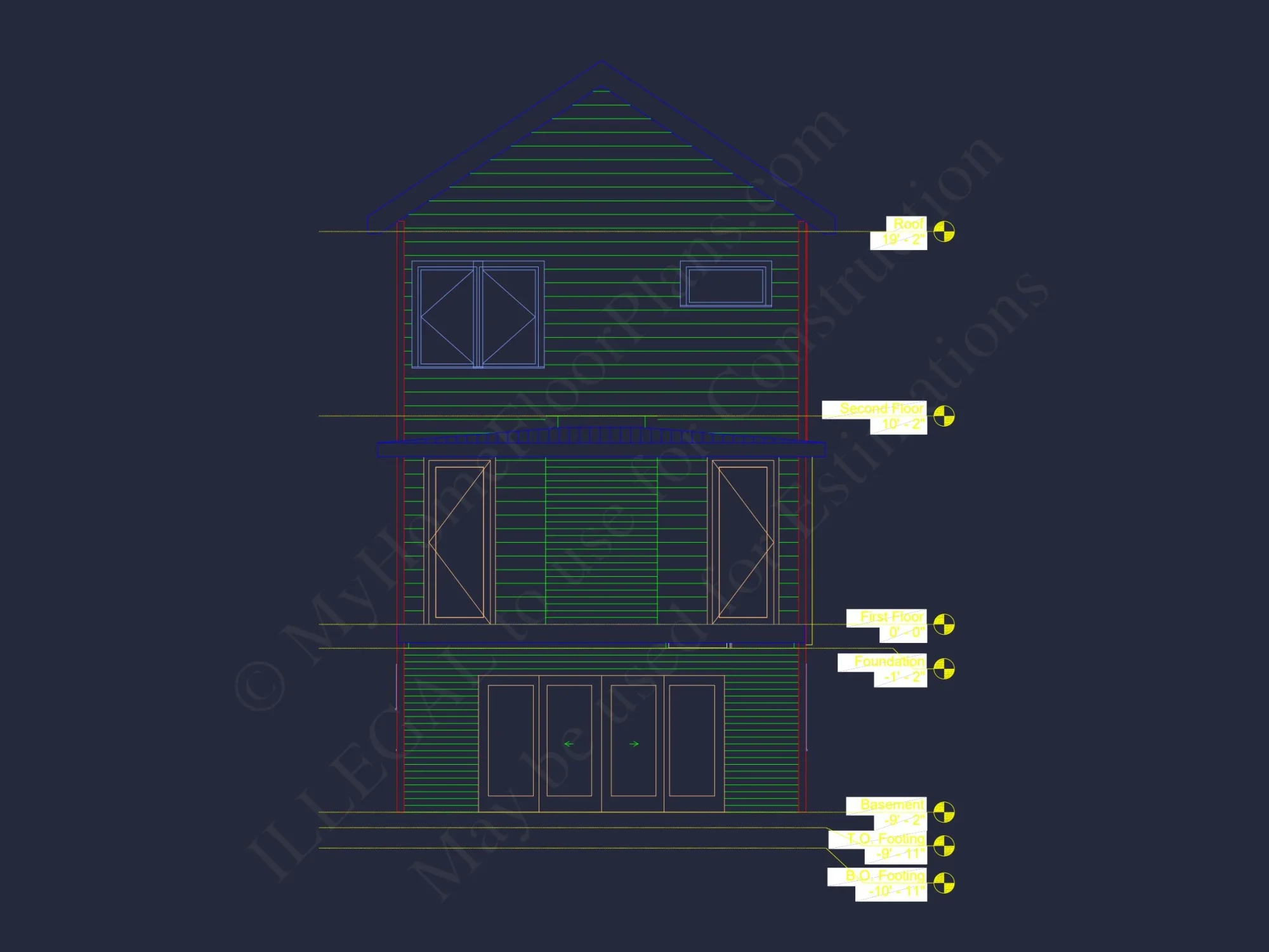 Modern Cottage house Plan with Detailed CAD Floor Designs