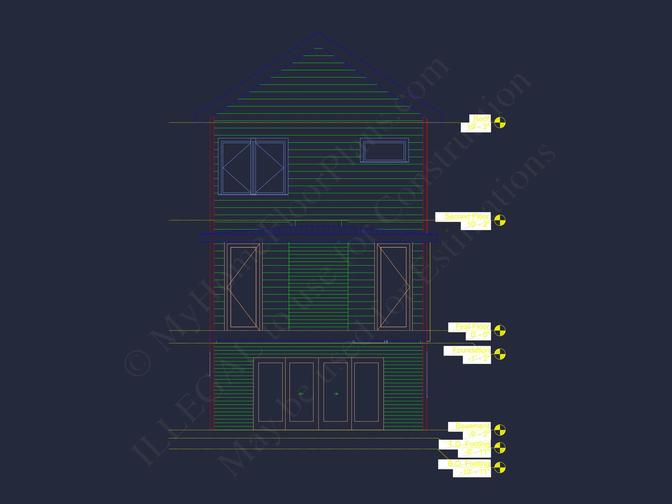 Modern Cottage house Plan with Detailed CAD Floor Designs