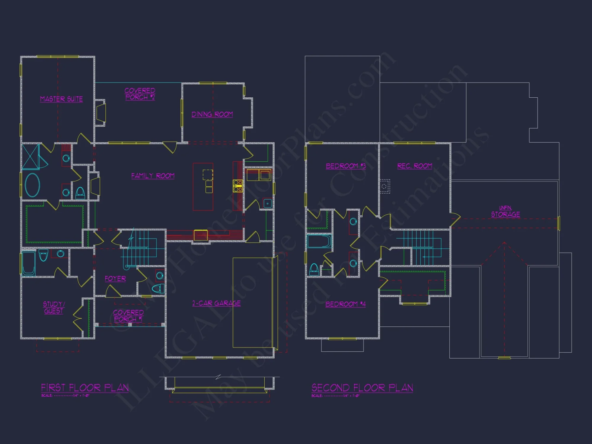 Custom Designed house Plan with CAD Blueprints and Features