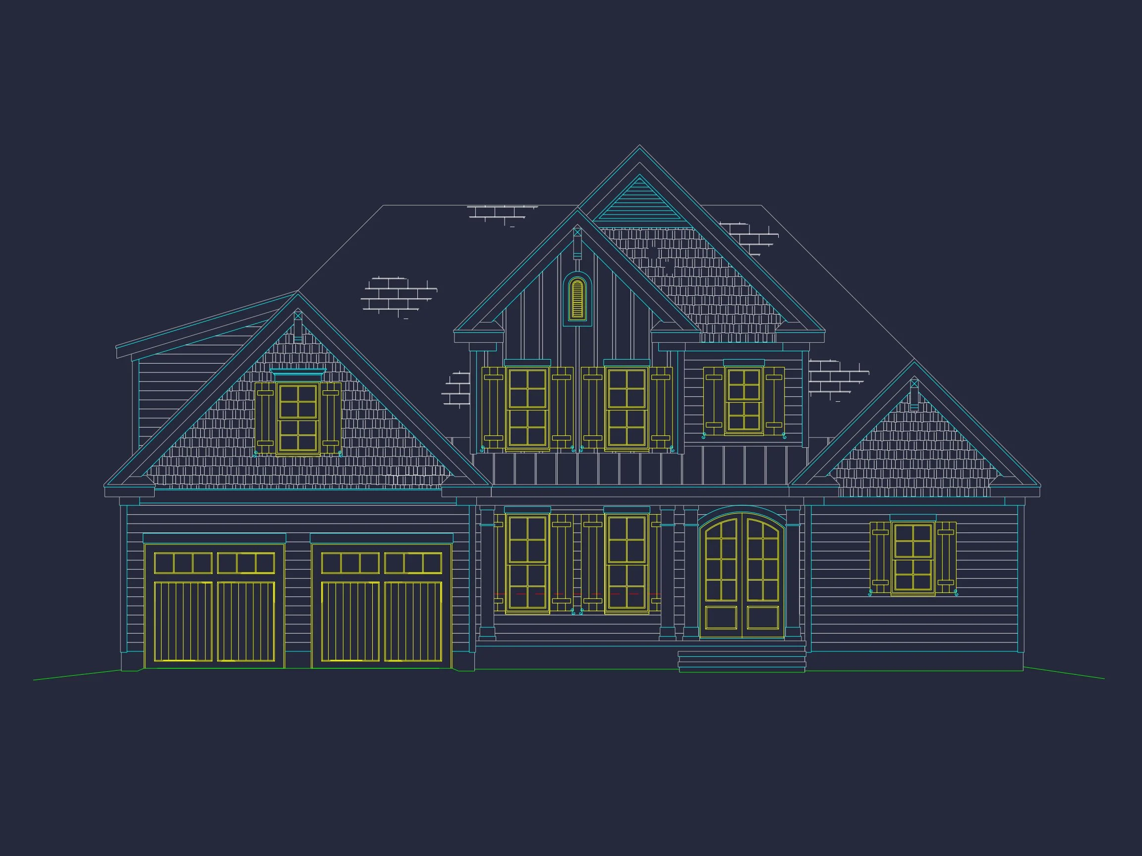 16-1660 HOUSE PLAN - Customizable Craftsman House Plan with 2-Story Floor Blueprint 6 Customizable Craftsman house Plan with 2-Story Floor Blueprint