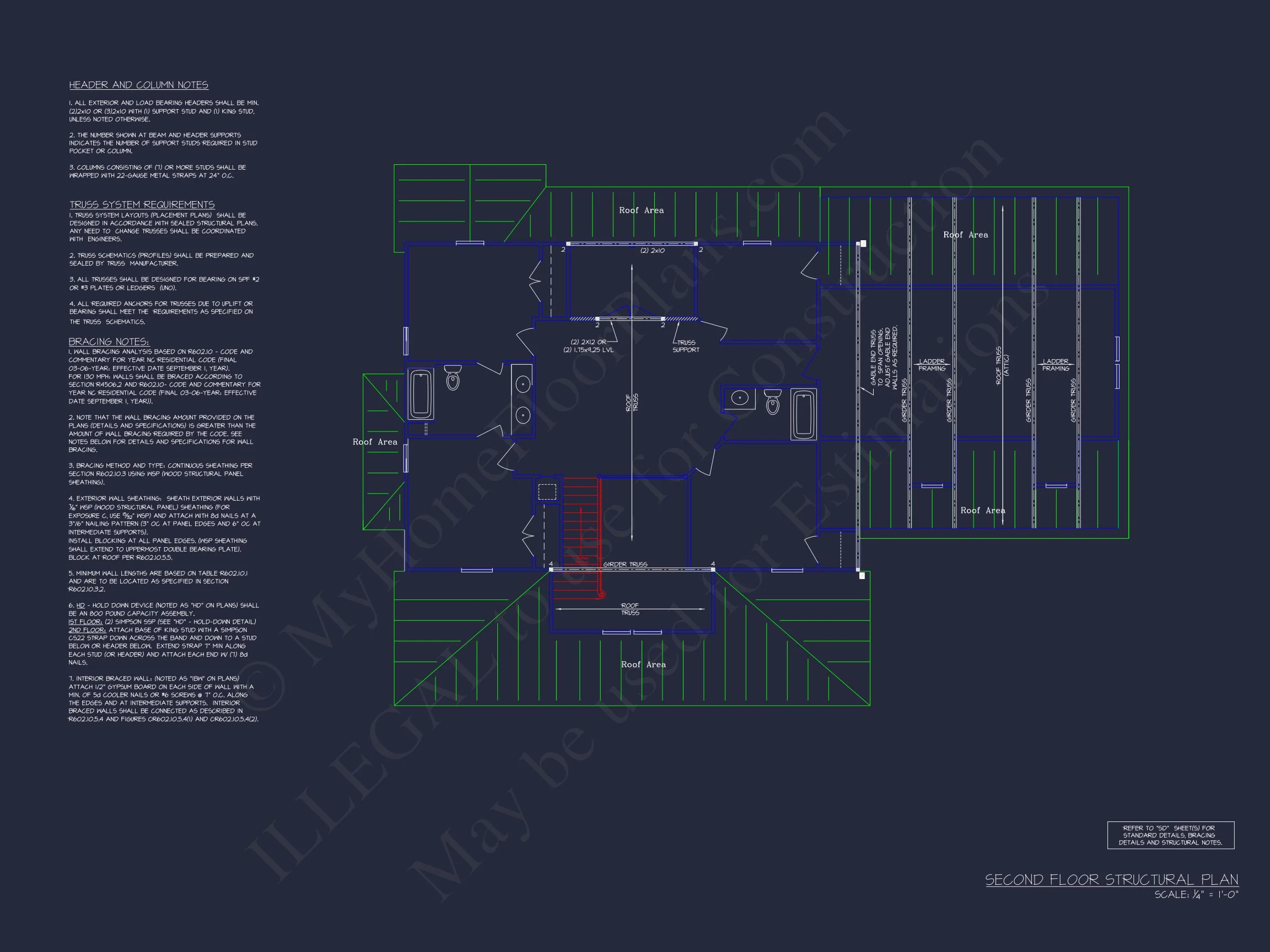 Custom 2-Story house Plan: Architectural CAD Designs & Blueprint