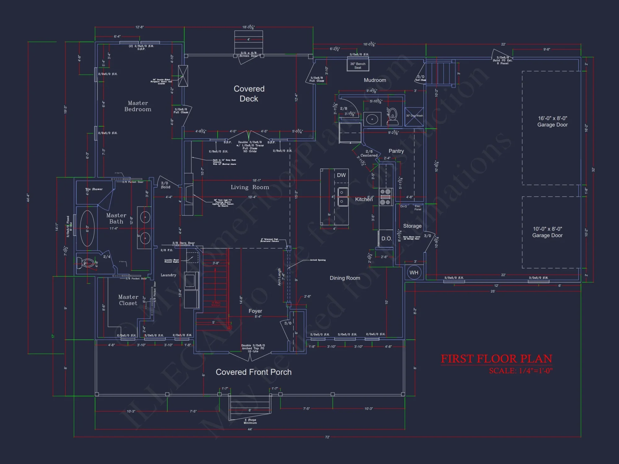 Custom 2-Story house Plan: Architectural CAD Designs & Blueprint