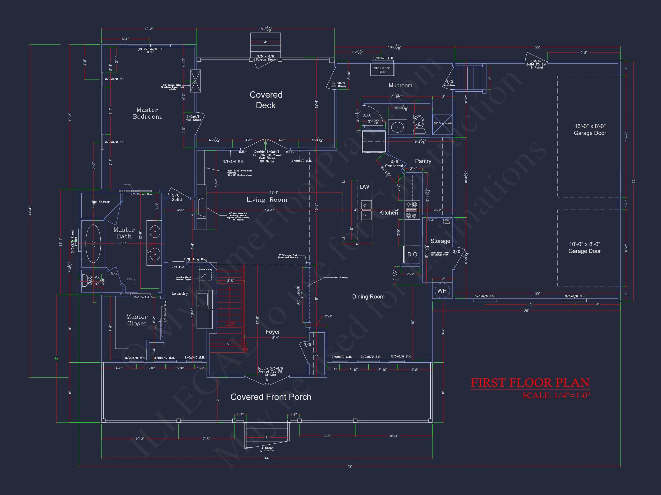 Custom 2-Story house Plan: Architectural CAD Designs & Blueprint
