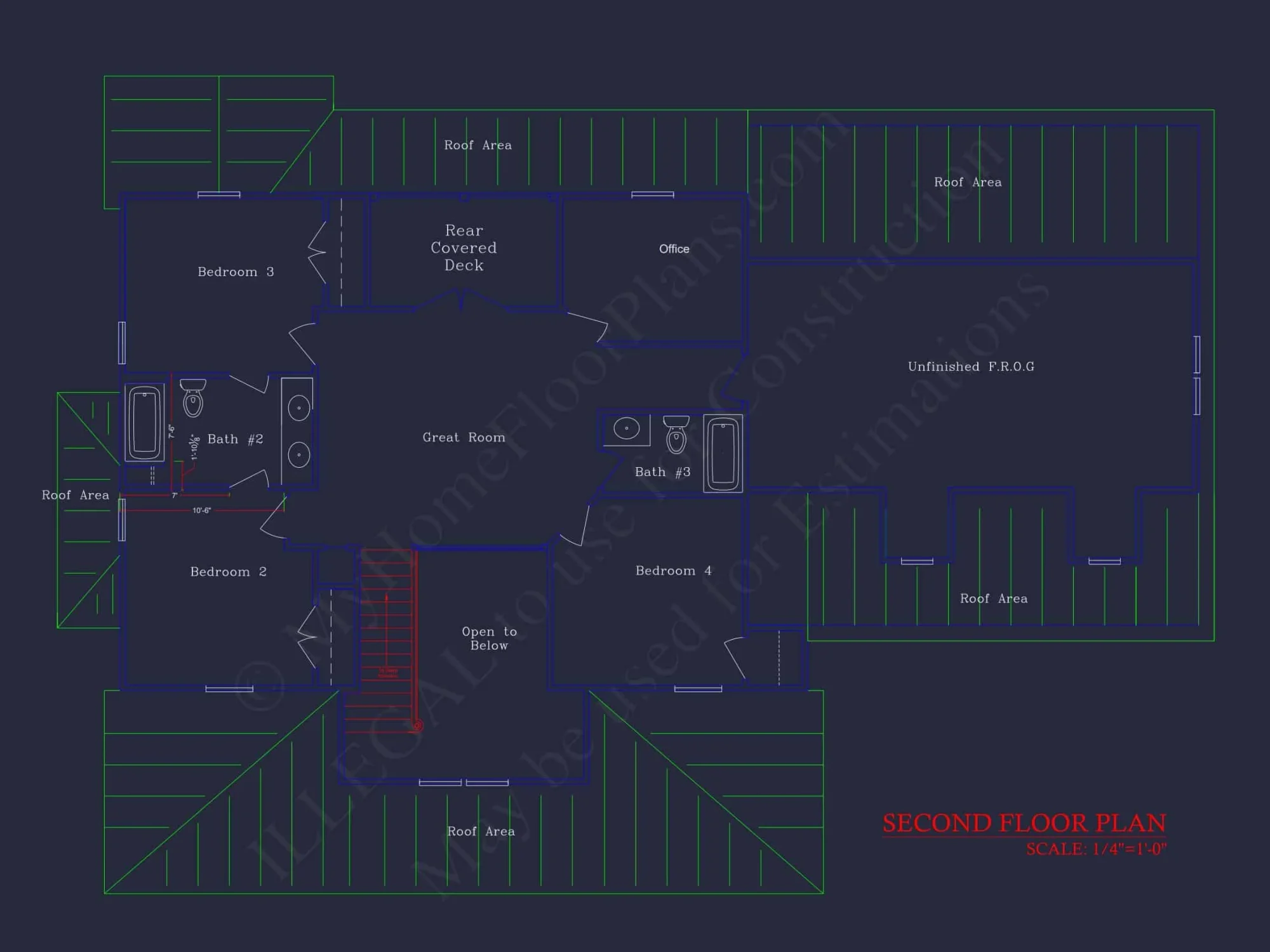 Custom 2-Story house Plan: Architectural CAD Designs & Blueprint
