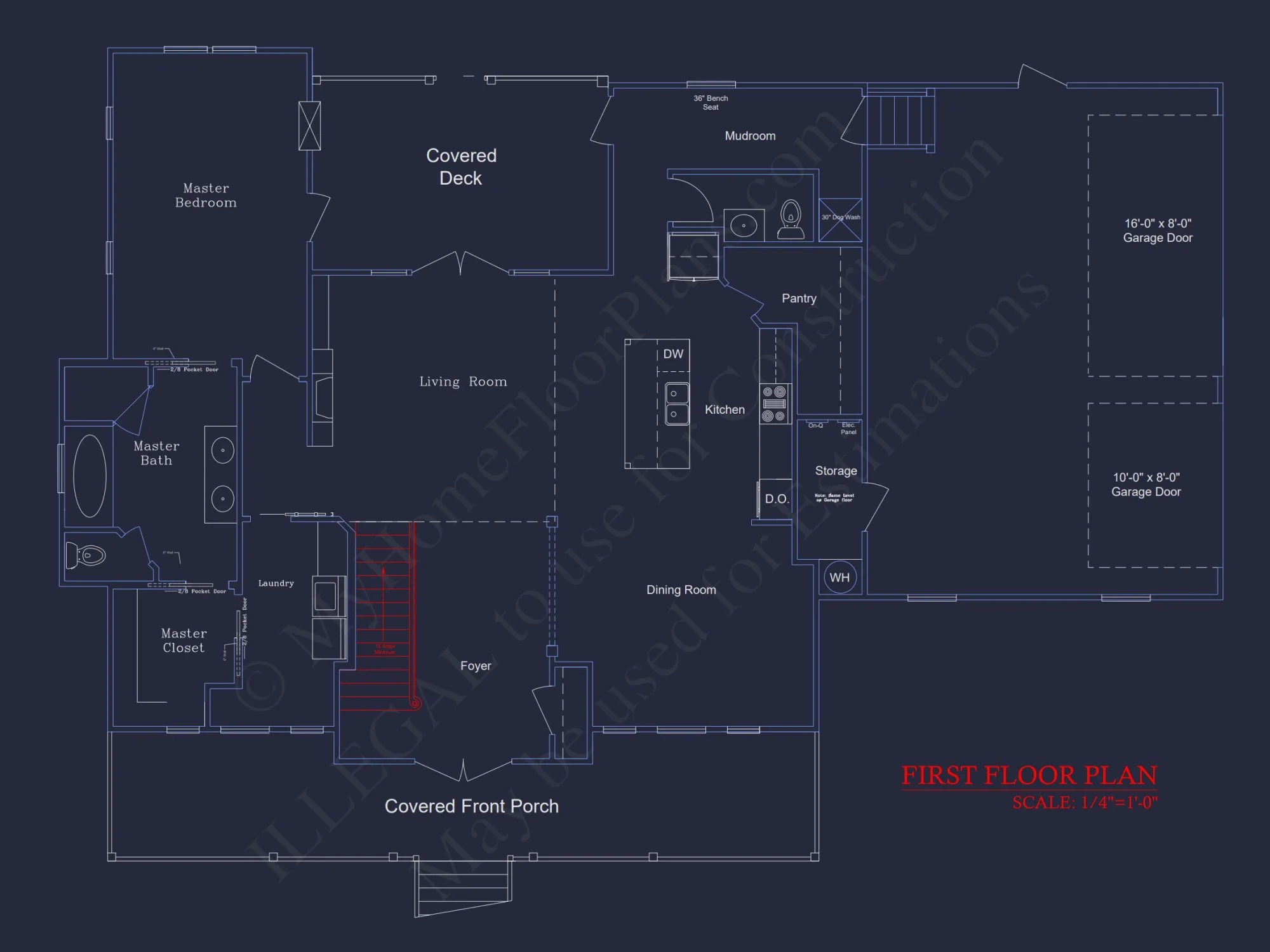 Custom 2-Story house Plan: Architectural CAD Designs & Blueprint