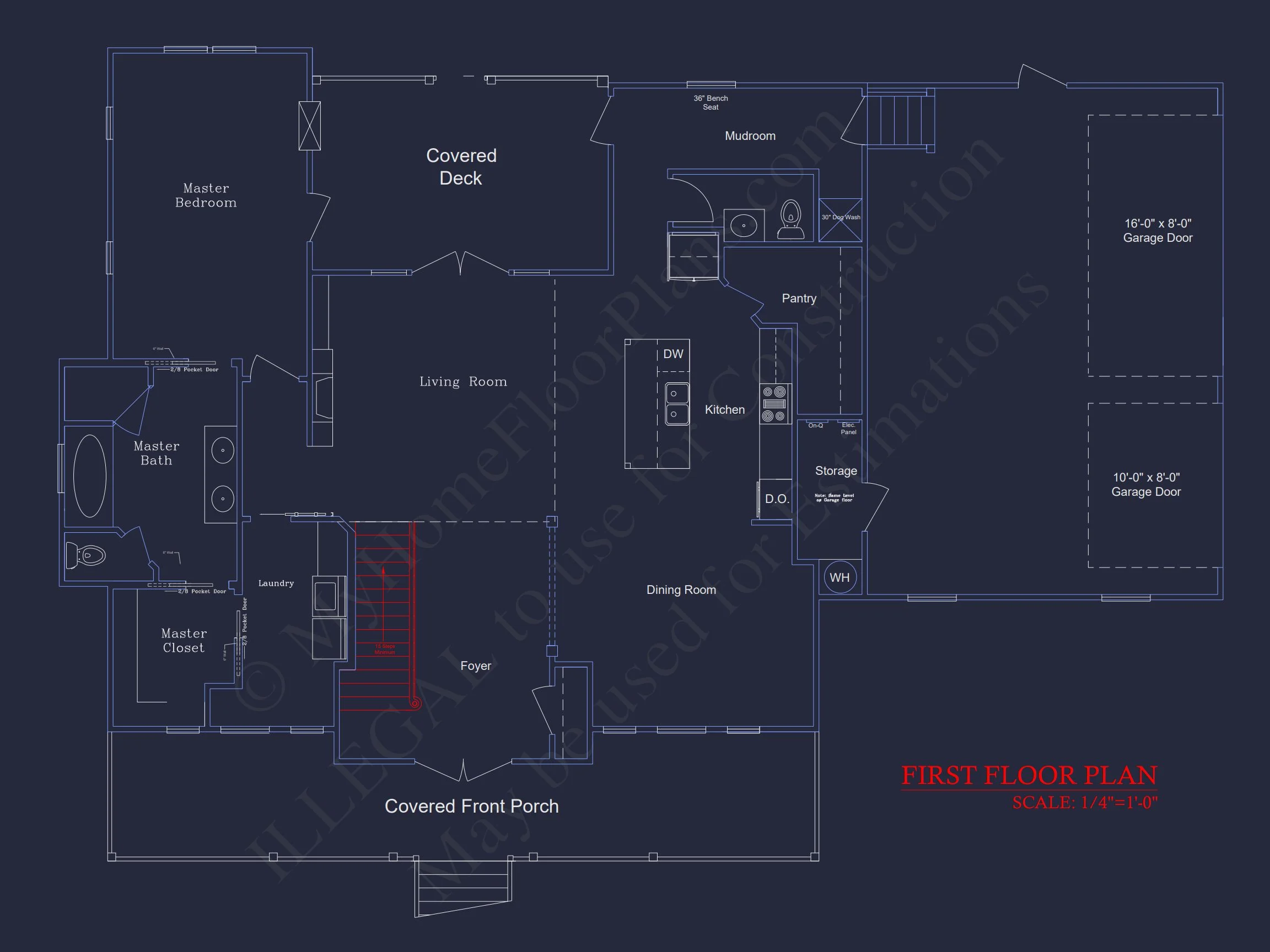 Custom 2-Story house Plan: Architectural CAD Designs & Blueprint
