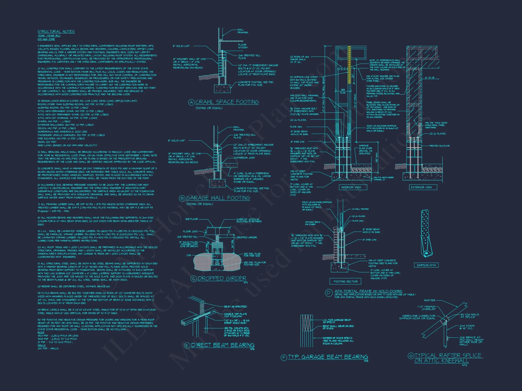 Craftsman house Plan with 4 Bedrooms and CAD Architecture Designs