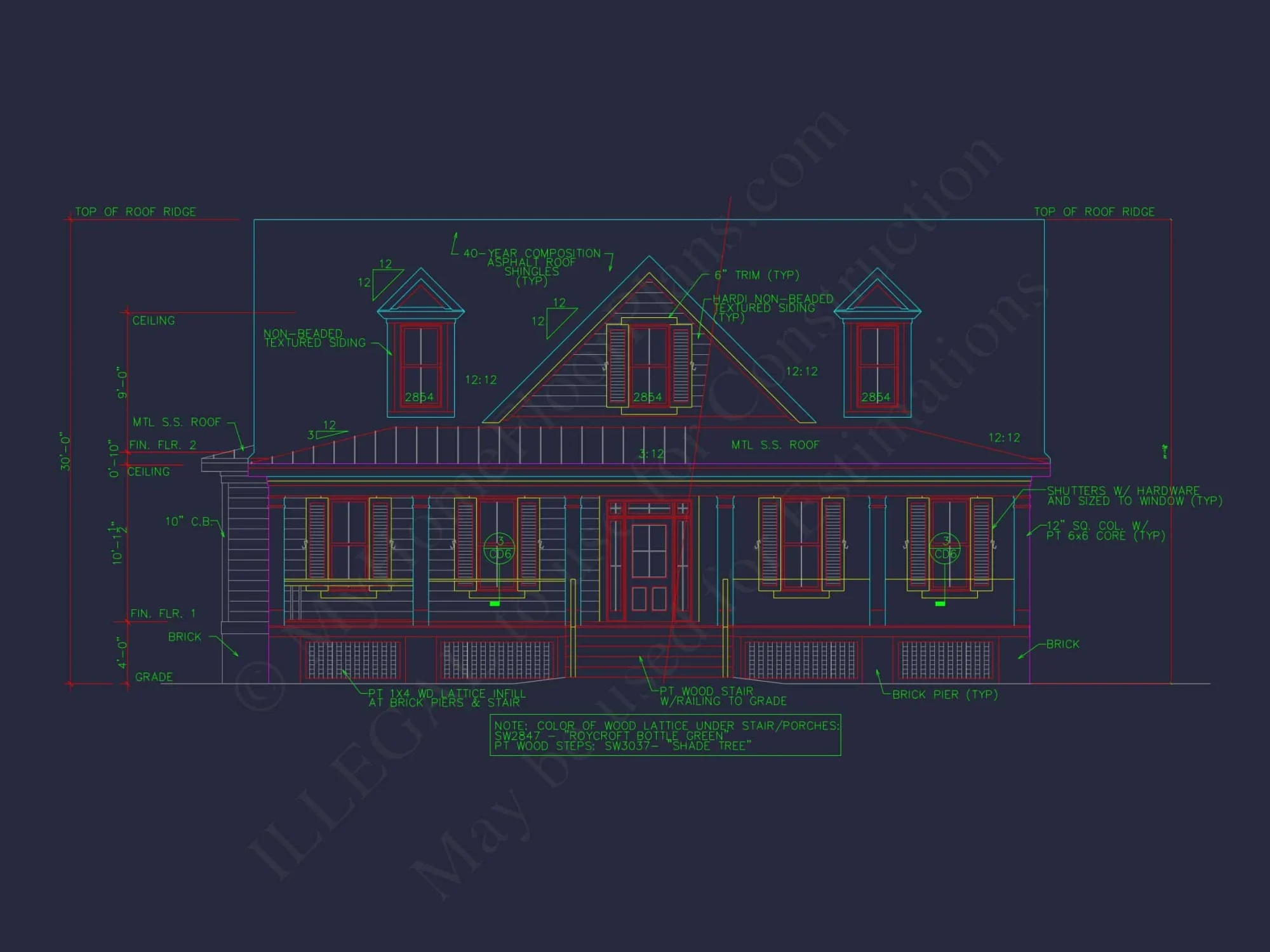 Spacious house Plan with 2 Floors, 3 Bedrooms, and CAD Designs