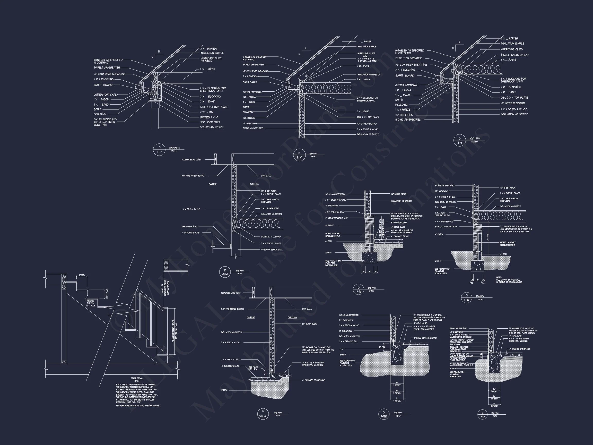 Modern Craftsman house Floor Plan with 2-Story Design and CAD