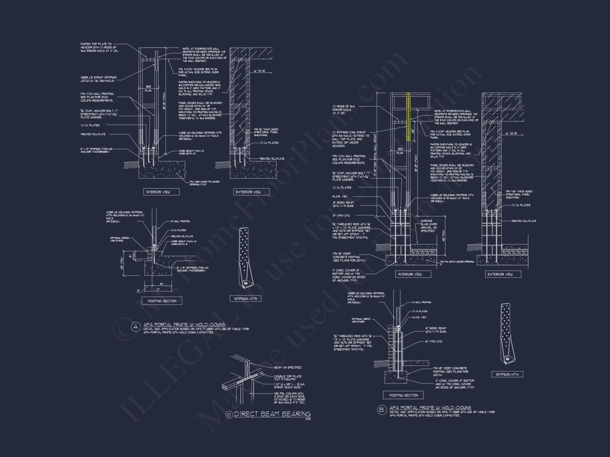 Modern Craftsman house Floor Plan with 2-Story Design and CAD
