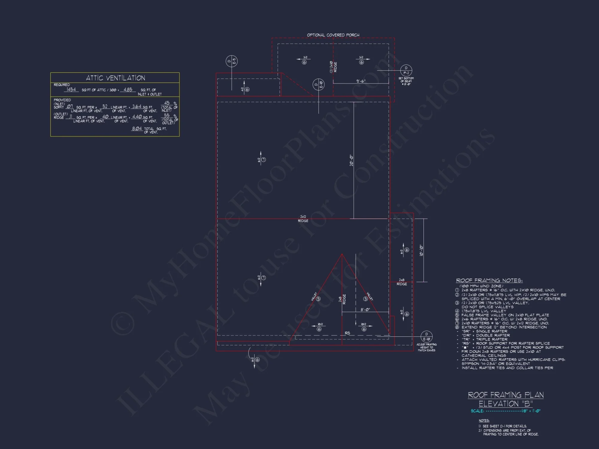 Modern Craftsman house Floor Plan with 2-Story Design and CAD