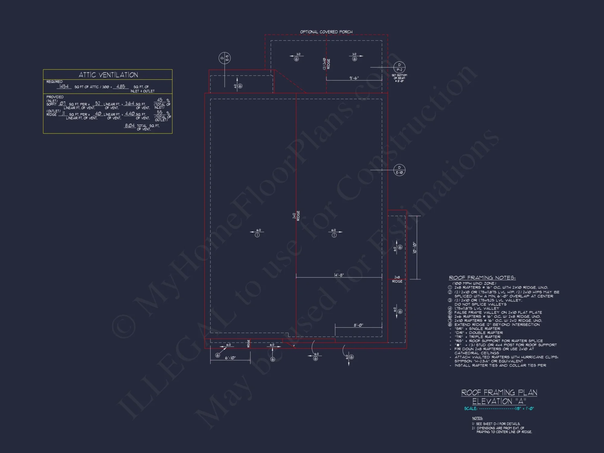 Modern Craftsman house Floor Plan with 2-Story Design and CAD