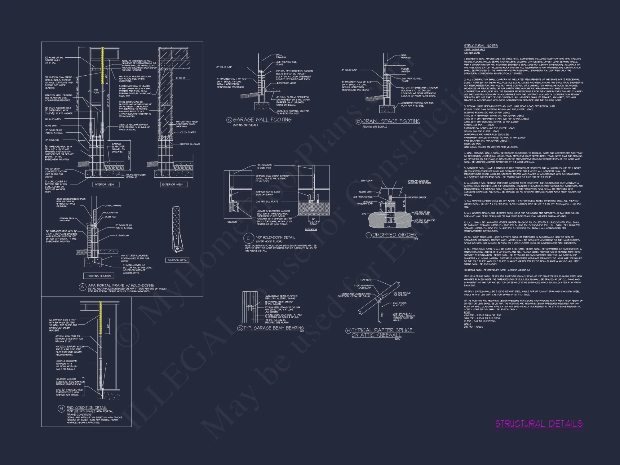 Craftsman house Plan with CAD Blueprint and Floor Designs