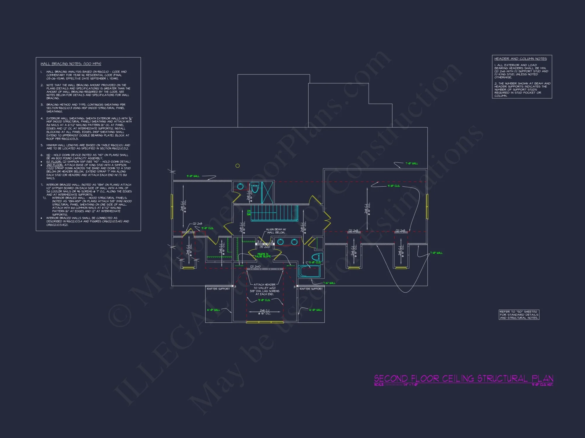 Craftsman house Plan with CAD Blueprint and Floor Designs
