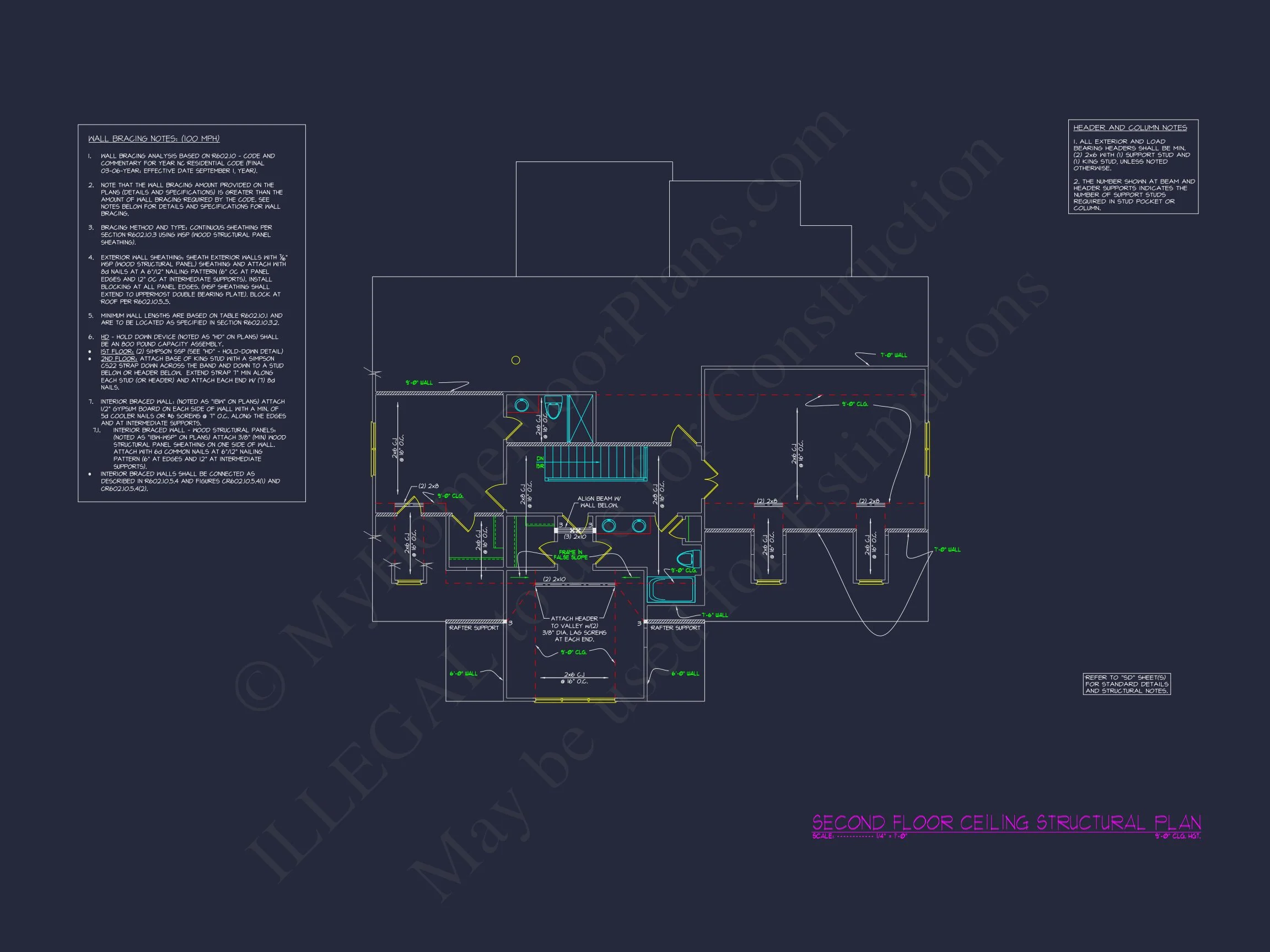 Craftsman house Plan with CAD Blueprint and Floor Designs