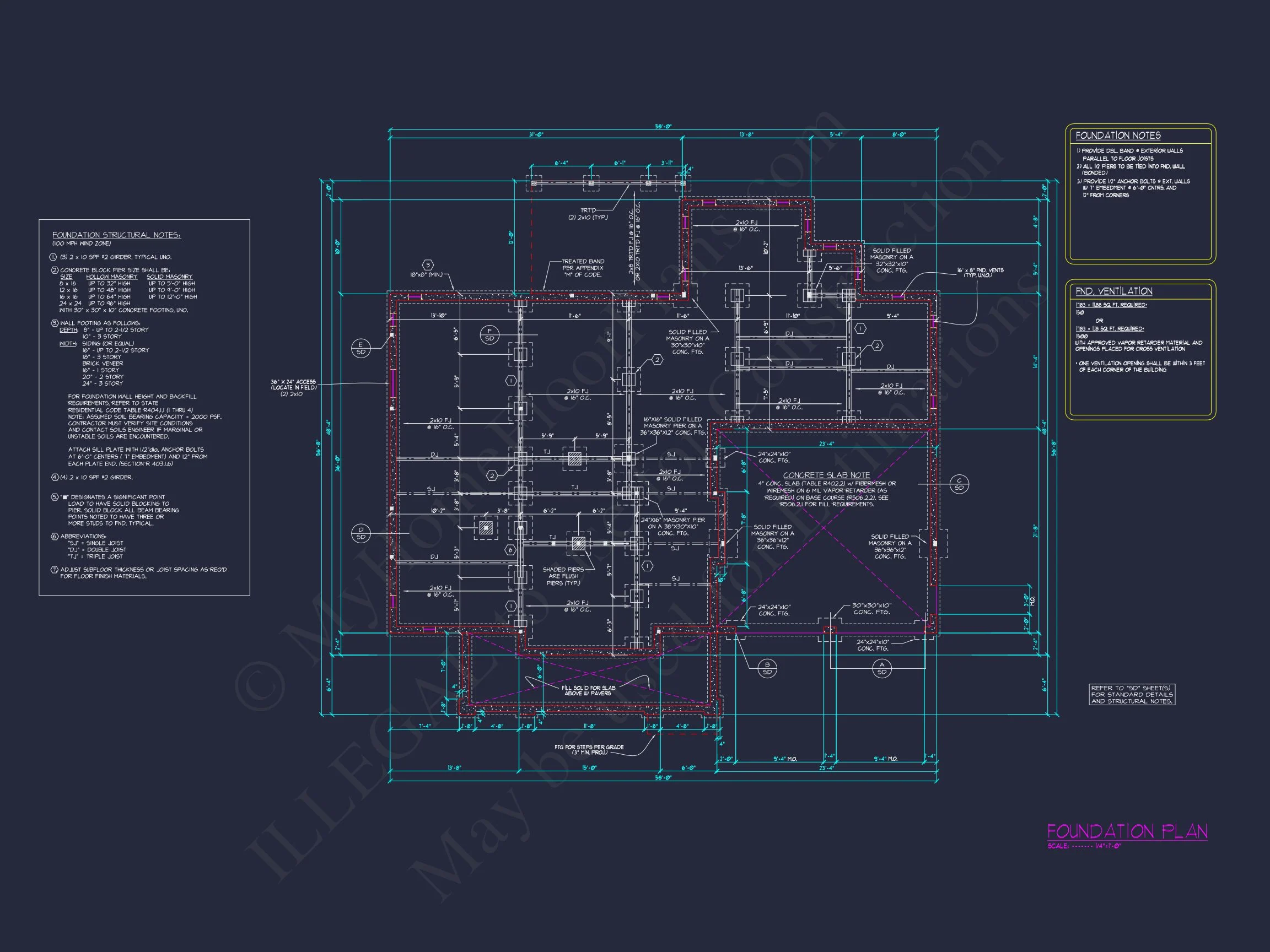 Craftsman house Plan with CAD Blueprint and Floor Designs